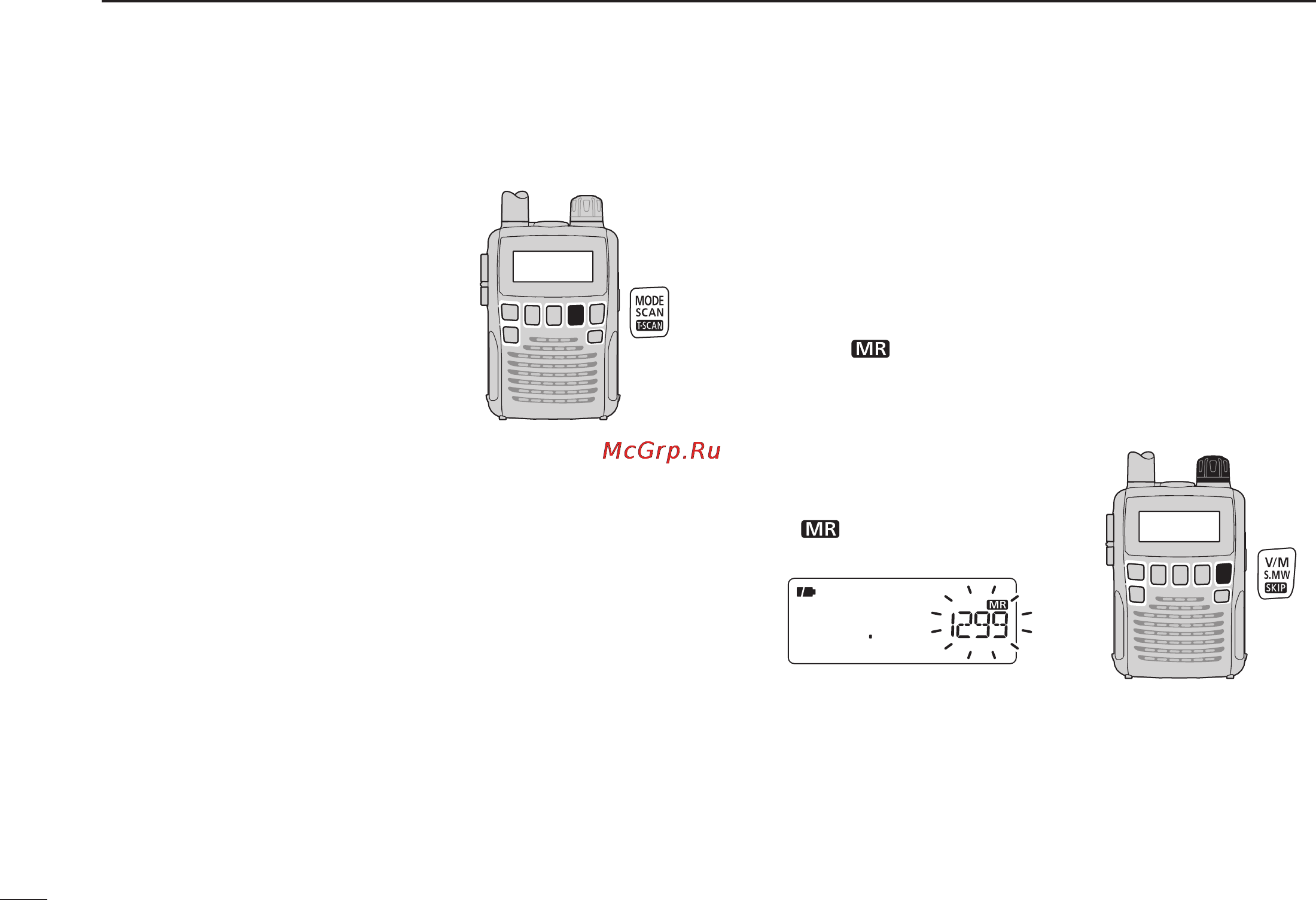 Icom IC-R6 [10/96] Receive mode selection