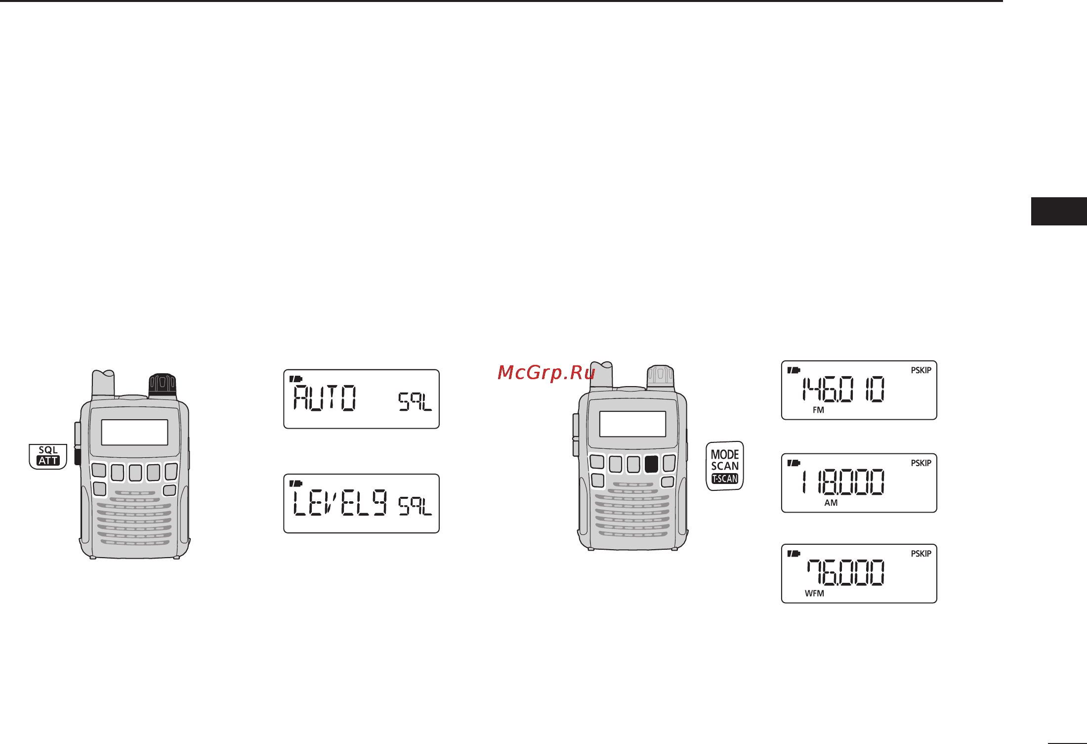 Icom IC-R6 [27/96] Receive mode selection