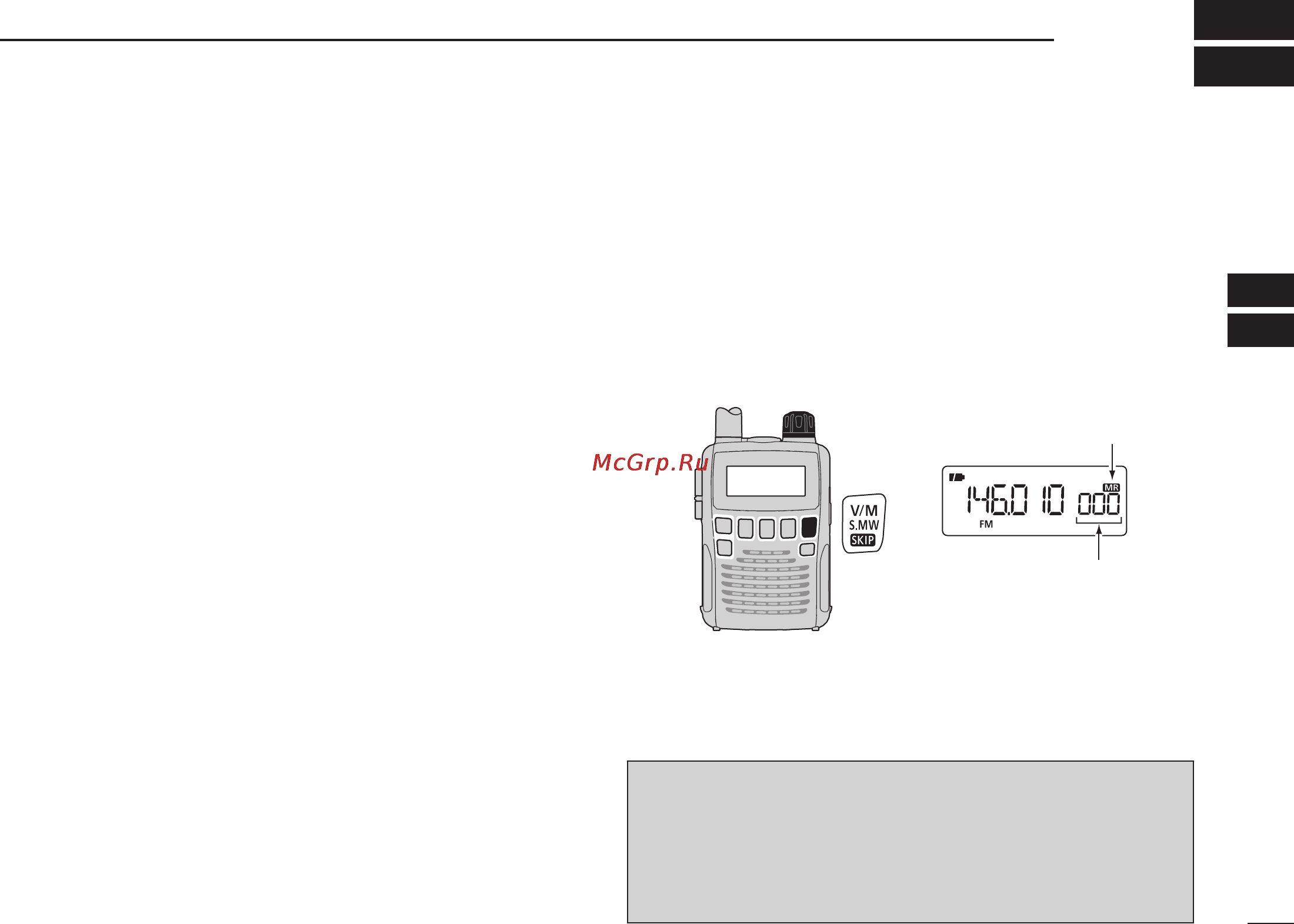 Icom IC-R6 [31/96] Memory channels