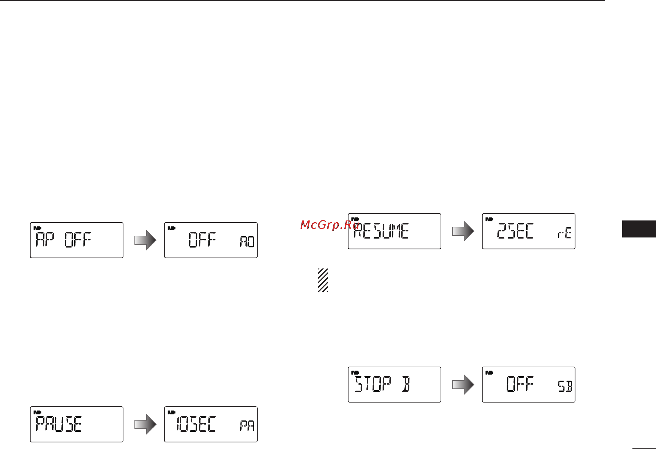 Icom IC-R6 [63/96] D auto power off ap off