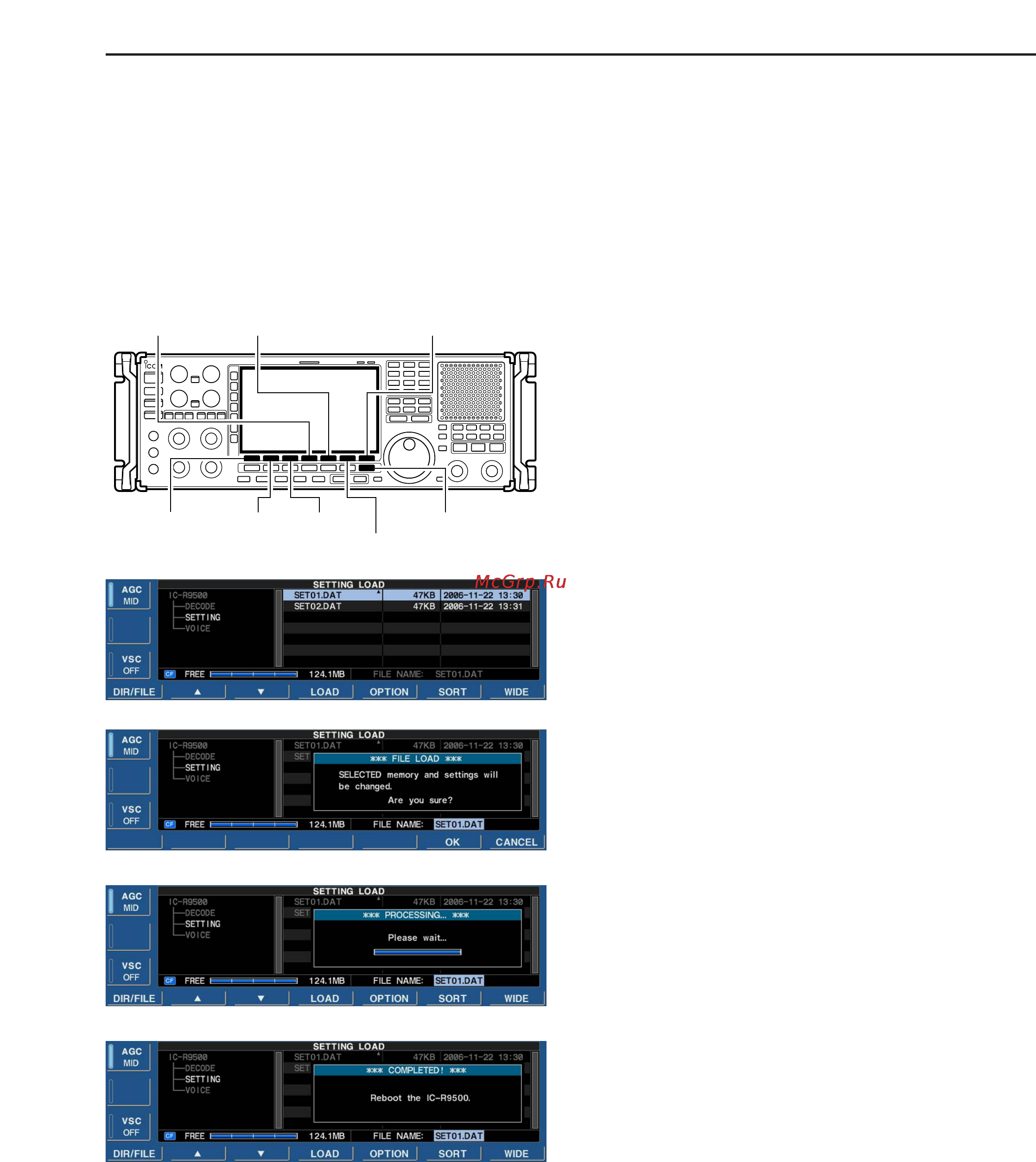 Icom IC-R9500 [147/194] File loading