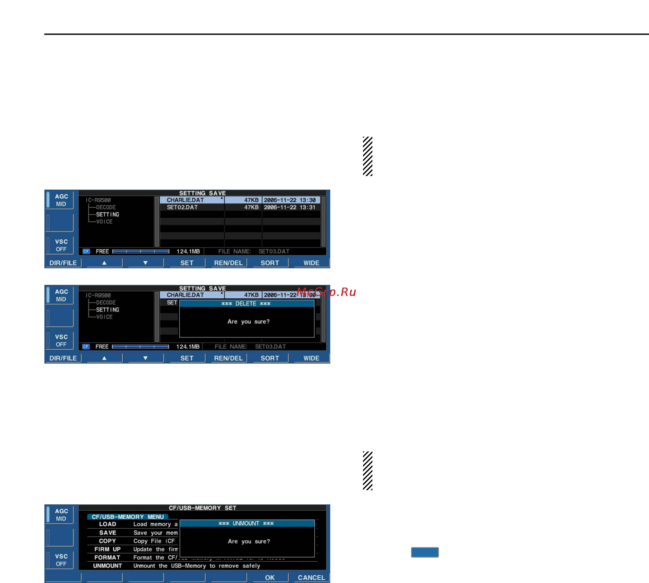 Icom IC-R9500 [150/194] Deleting a file