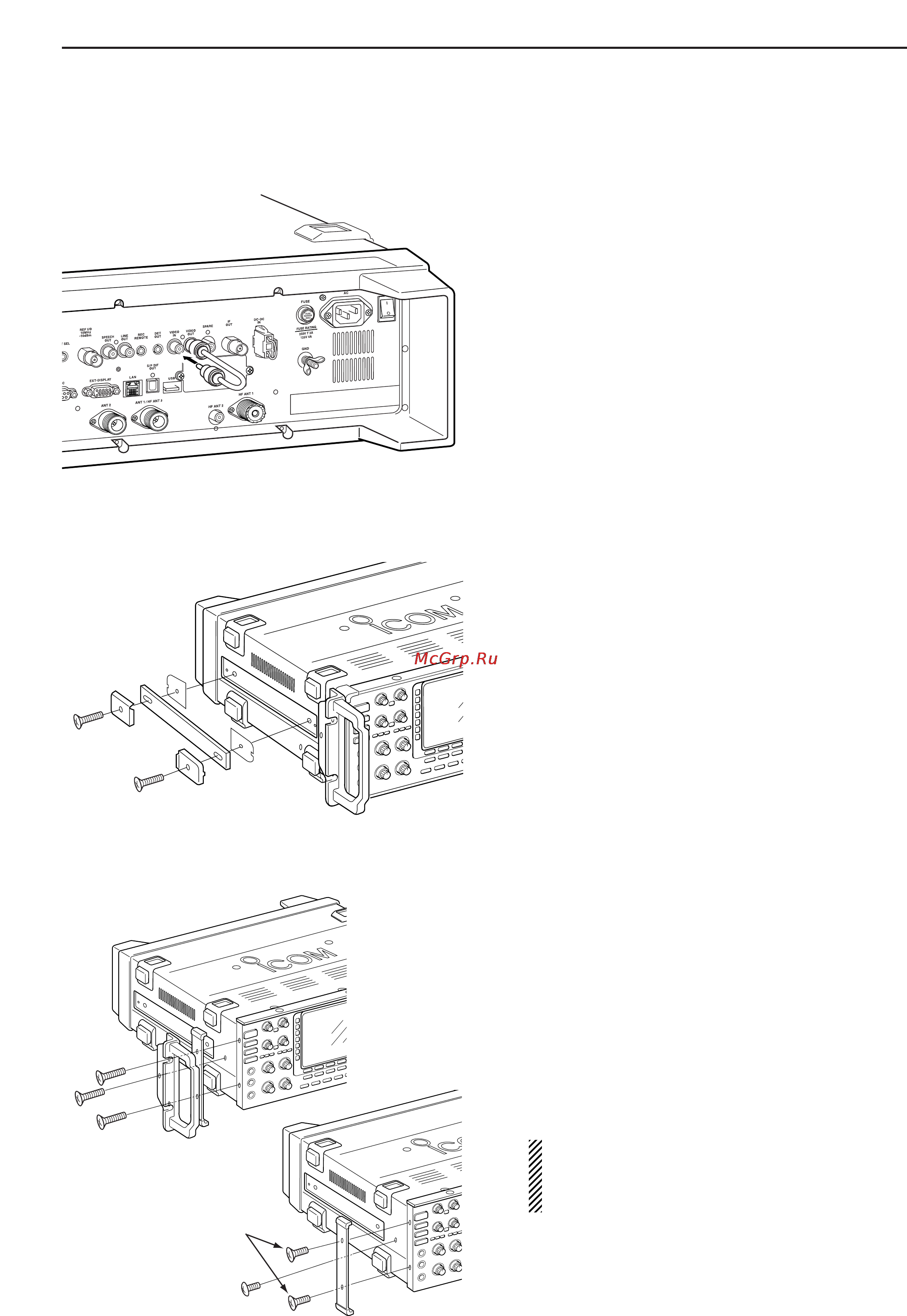 Icom IC-R9500 [28/194] Carrying handle attachment