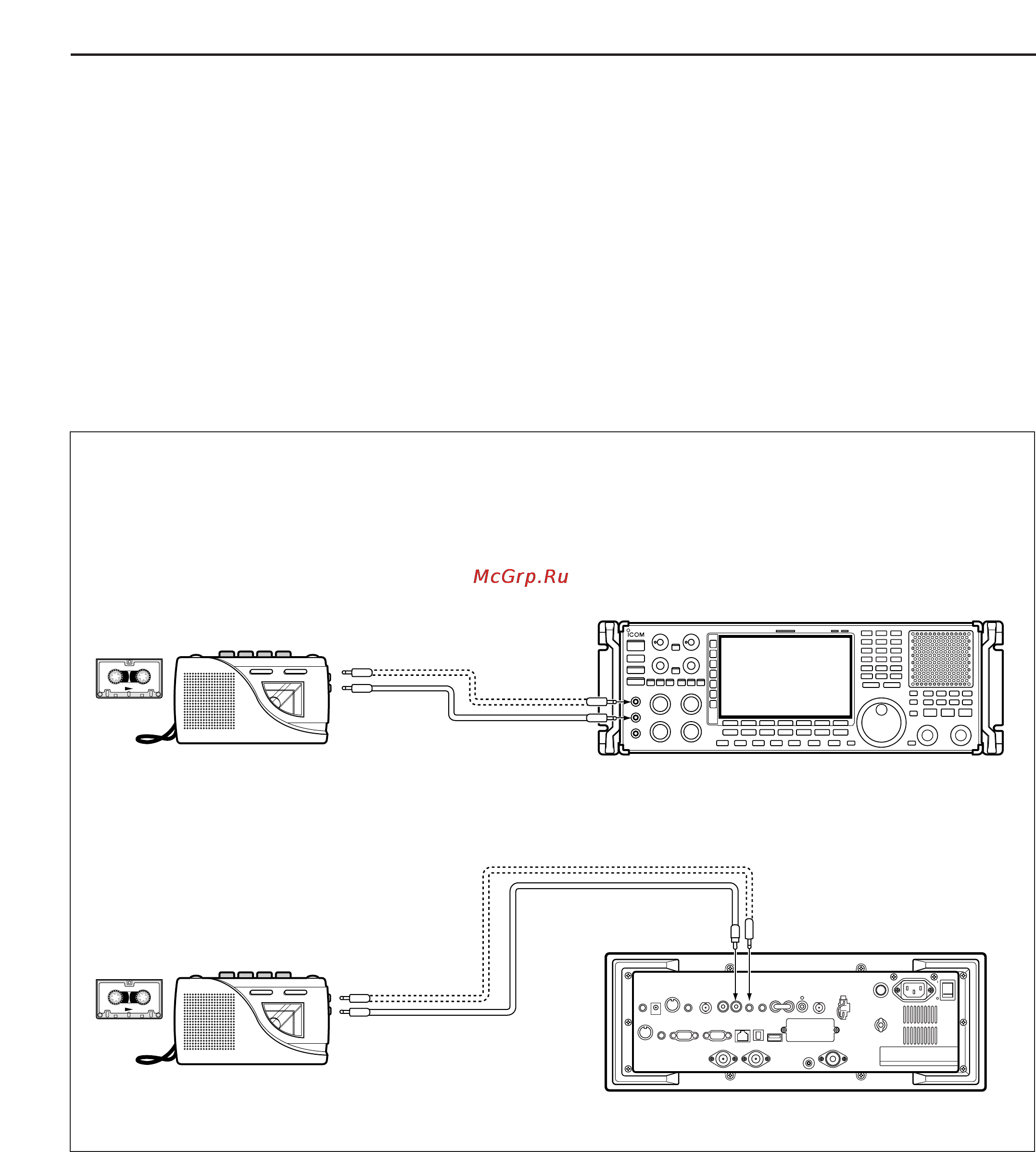 Icom IC-R9500 [32/194] Tape recorder connections