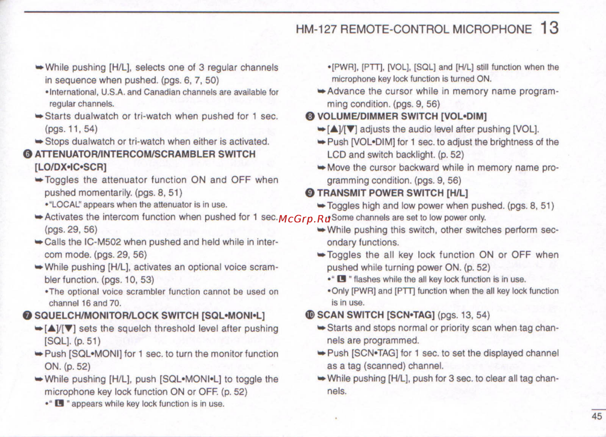 Icom HM-127 [2/15] Hm 127 remote control microphone