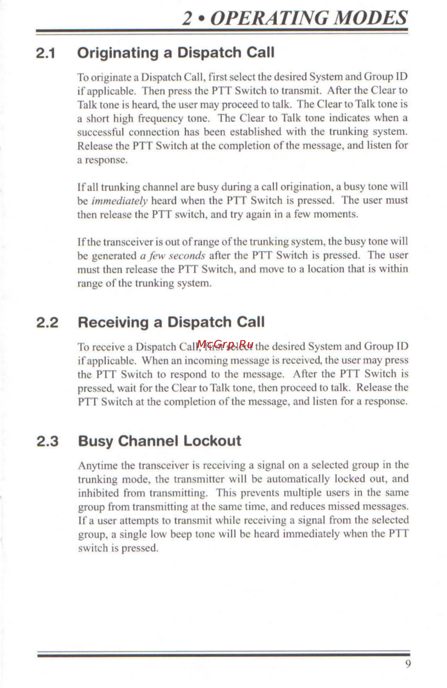 Icom UT-111 [12/30] Opera ting modes