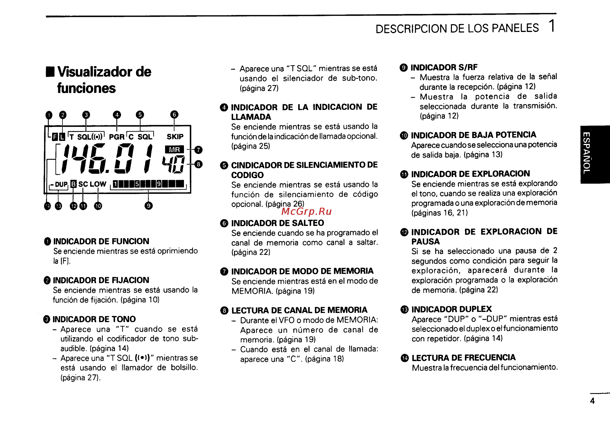 Icom IC-2GXAT [45/78] Funciones