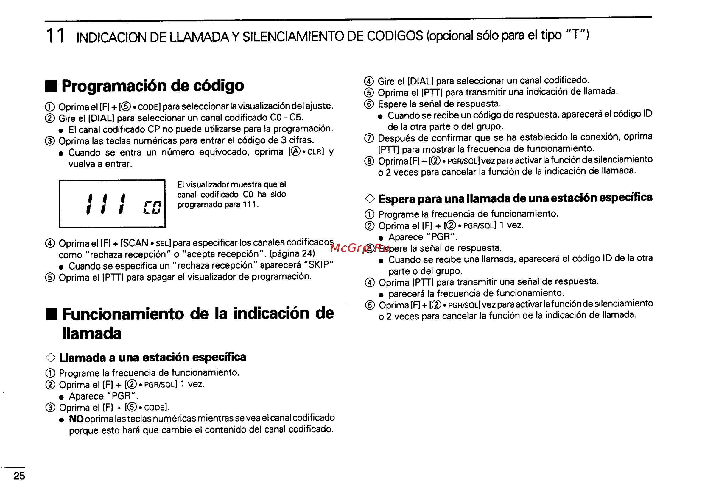 Icom IC-2GXAT [66/78] Llamada