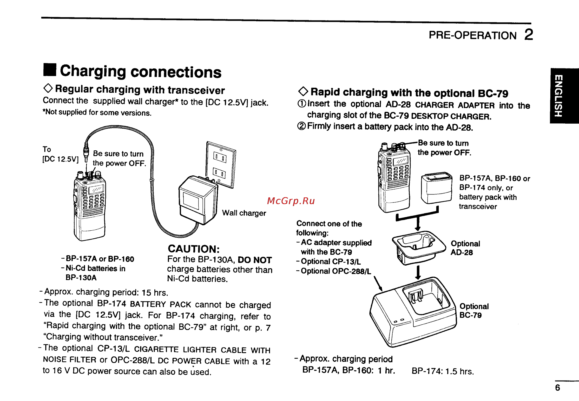 Icom IC-2GXAT [9/78] O regular charging with transceiver