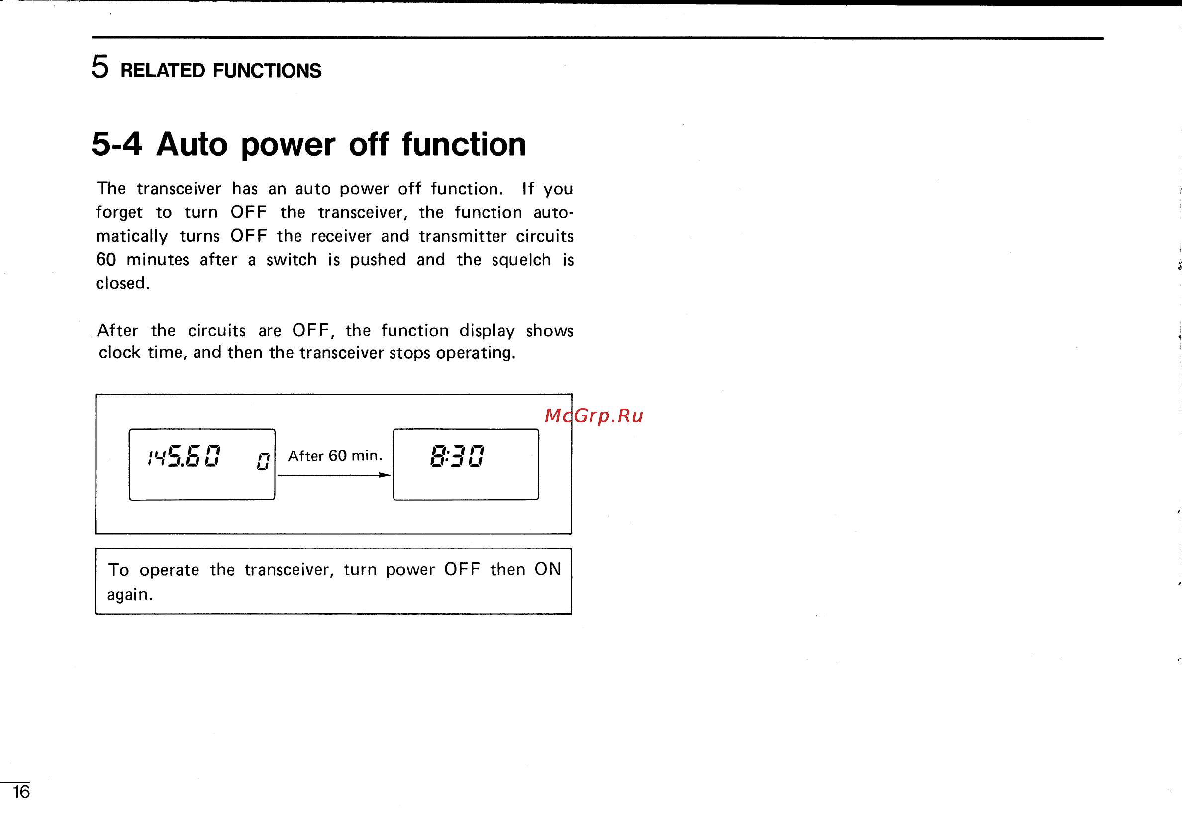 Icom IC-2SA [20/24] 4 auto power off function