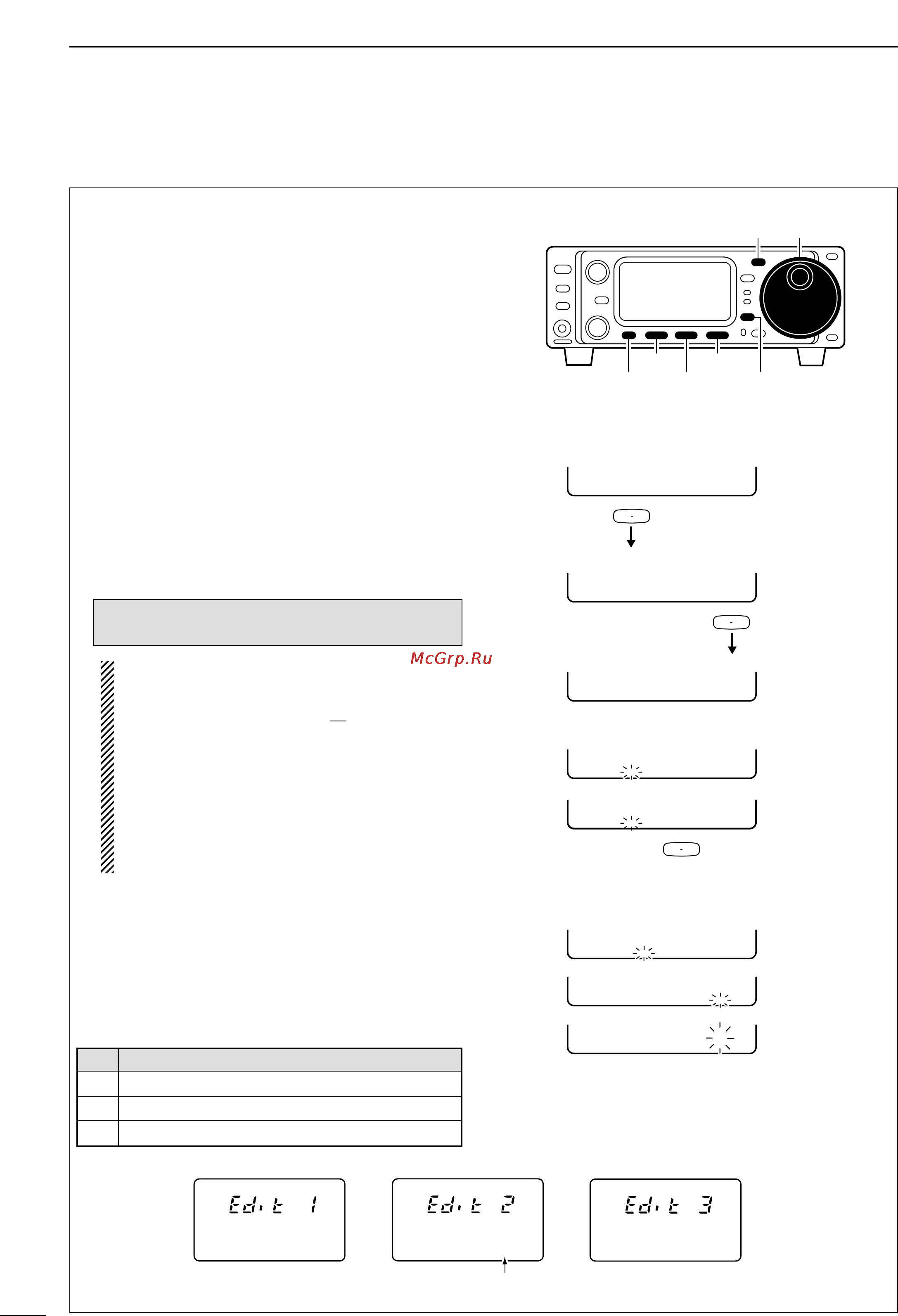 Icom IC-703 [50/112] D editing a memory keyer