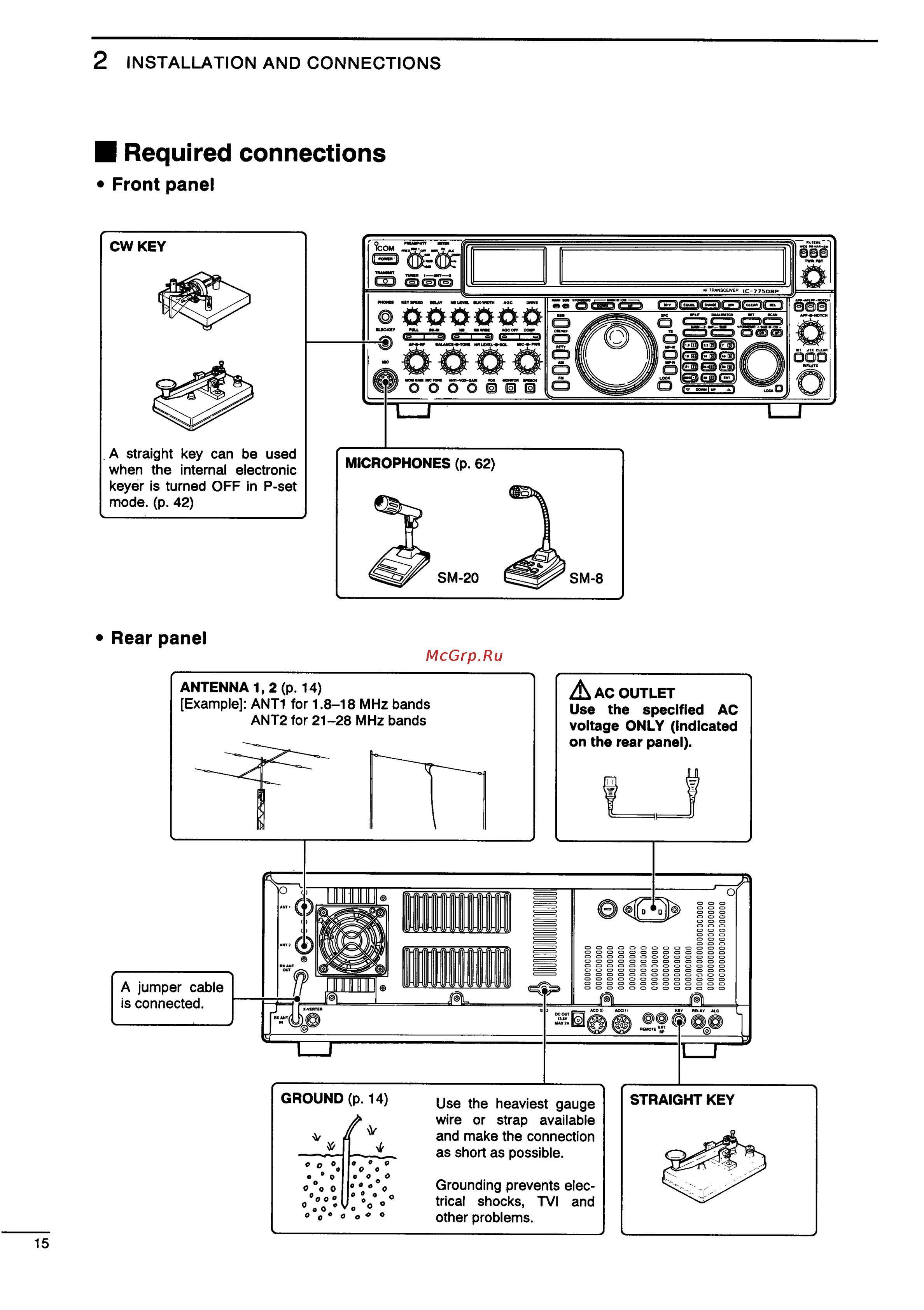 Icom IC-775DSP [18/67] Required connections
