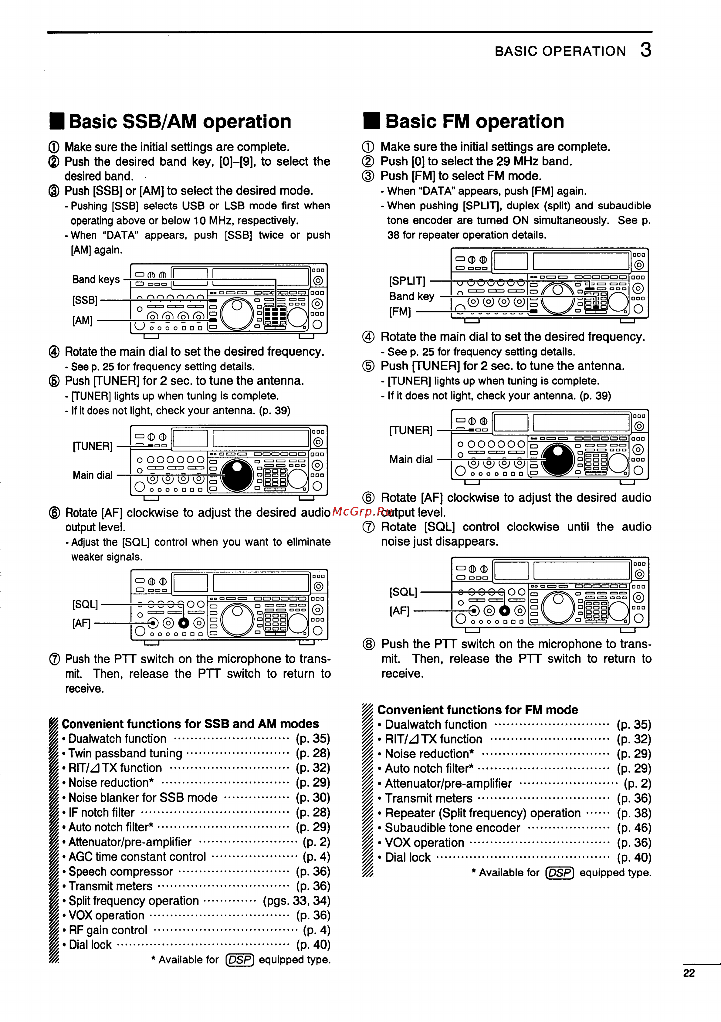 Icom IC-775DSP [25/67] Basic ssb am operation basic fm operation