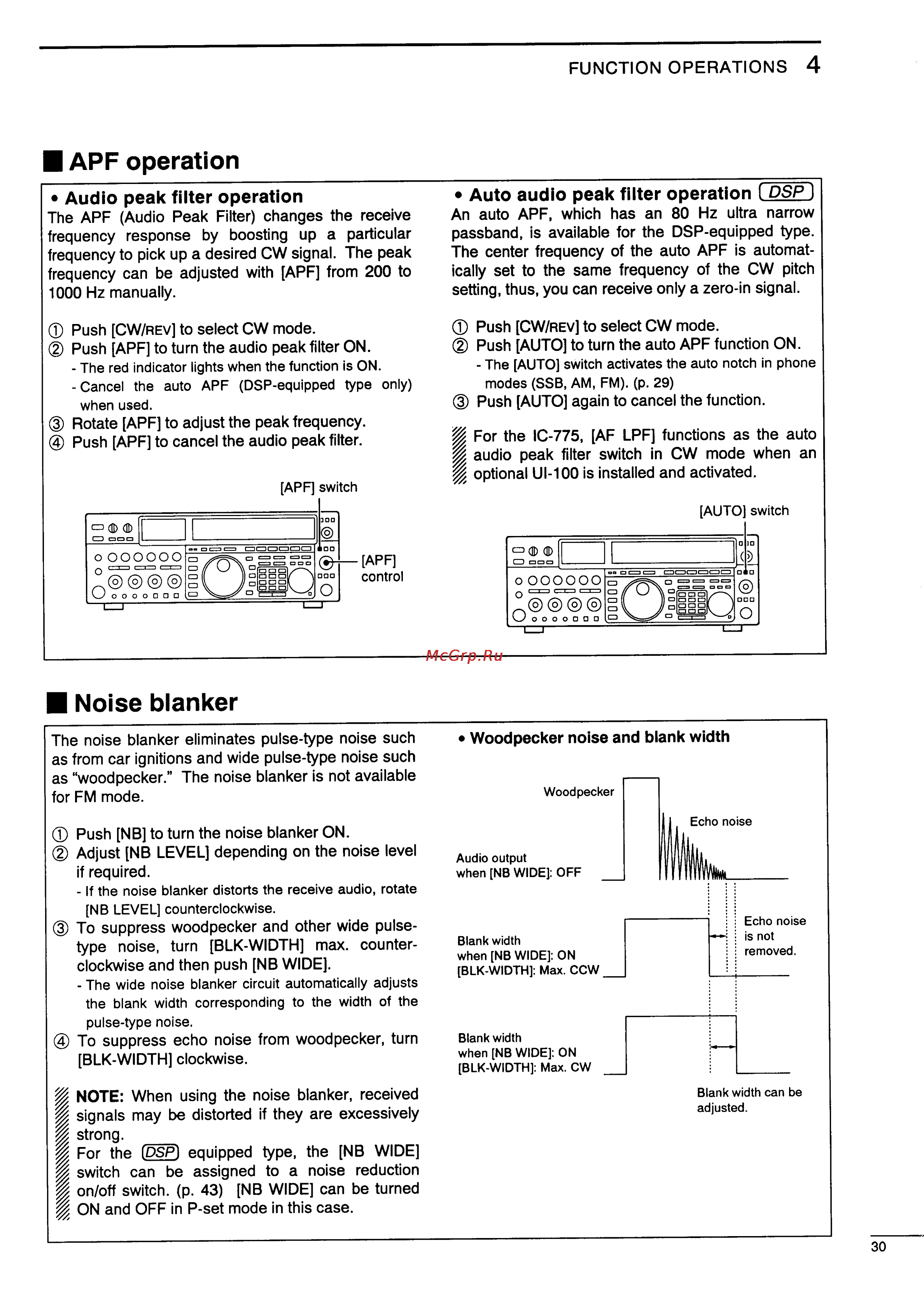 Icom IC-775DSP [33/67] Apf operation