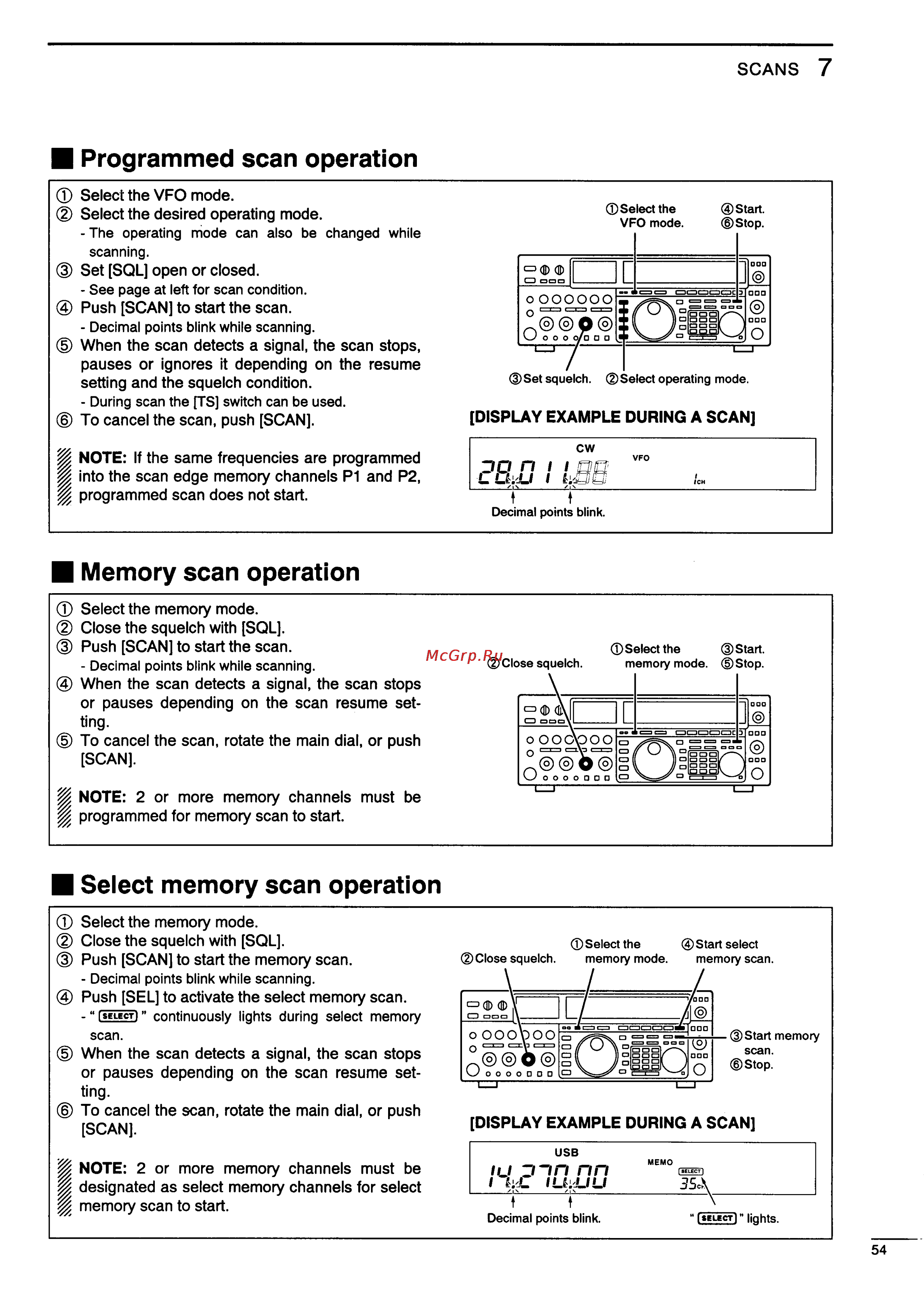 Icom IC-775DSP [57/67] Memory scan operation