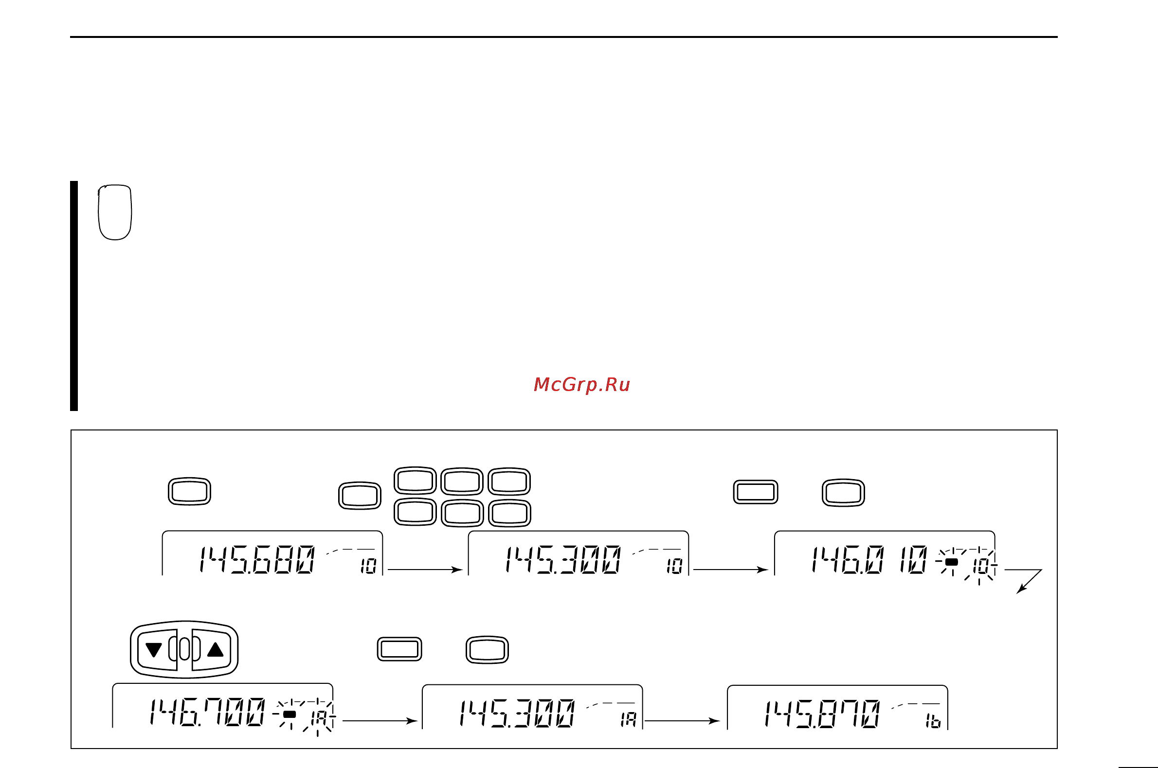 Icom IC-2100H [43/72] I programming scan edges via the microphone