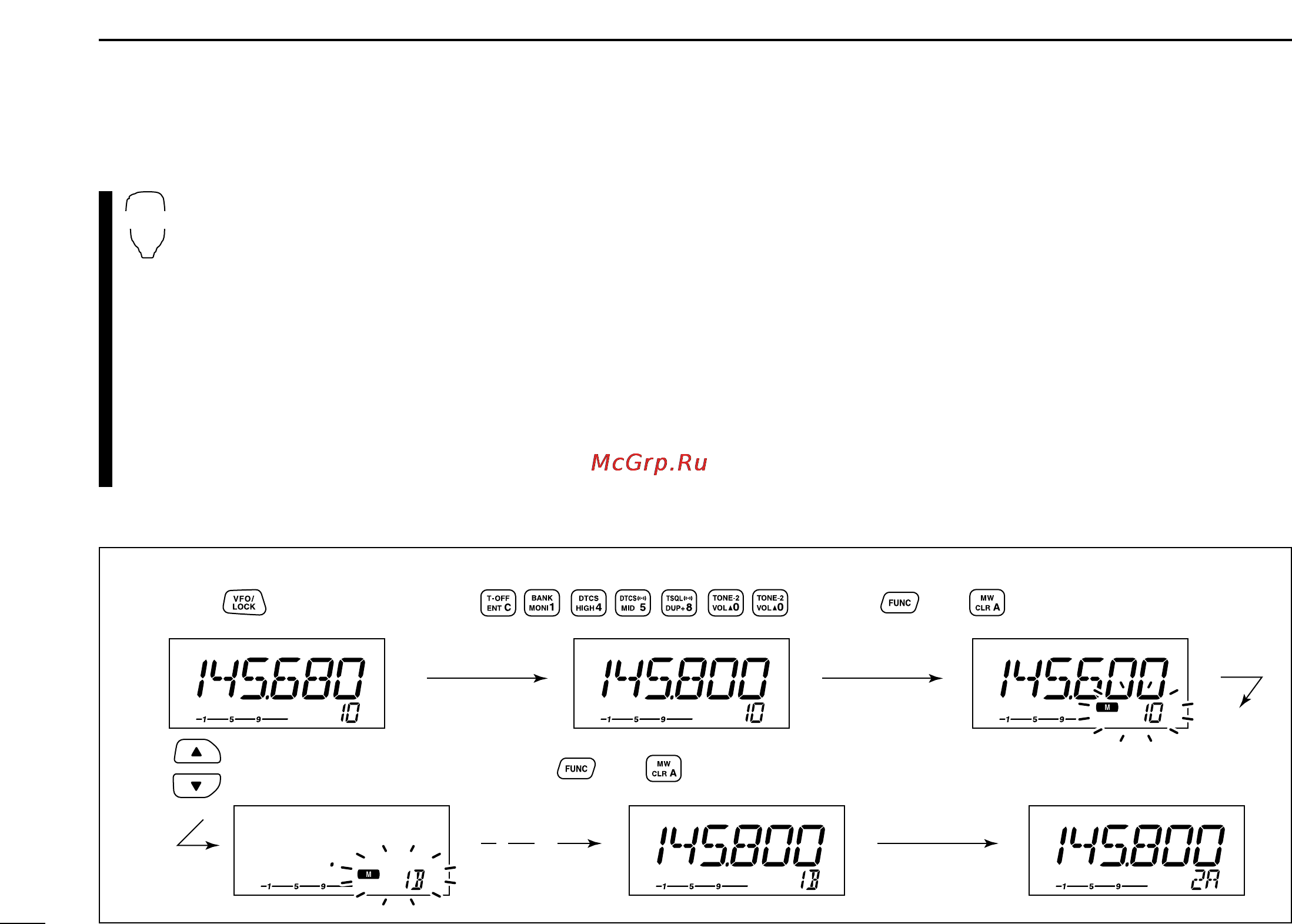 Icom IC-208H [58/96] D programming scan edges via microphone
