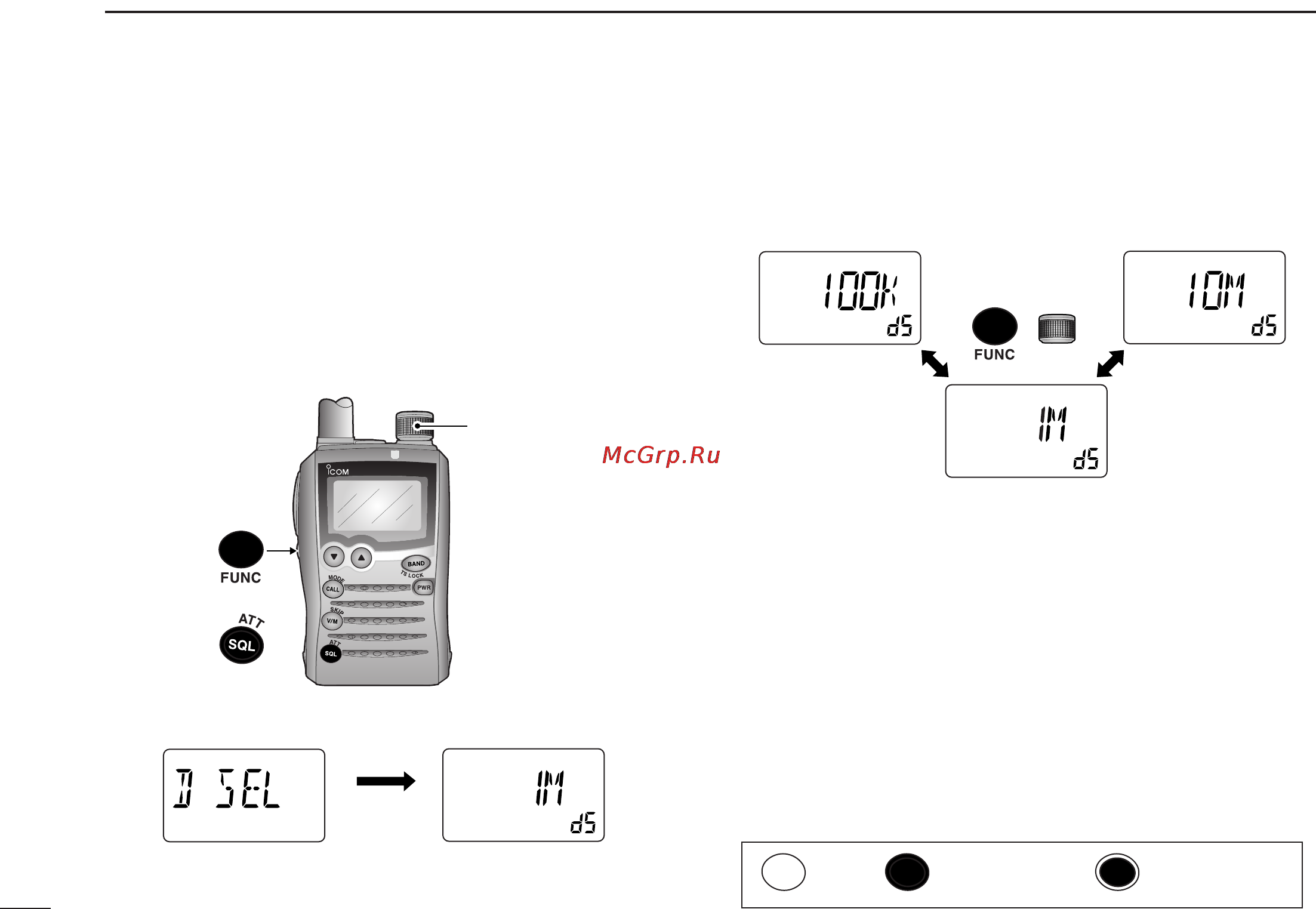 Icom IC-P7A [30/96] Dial select step
