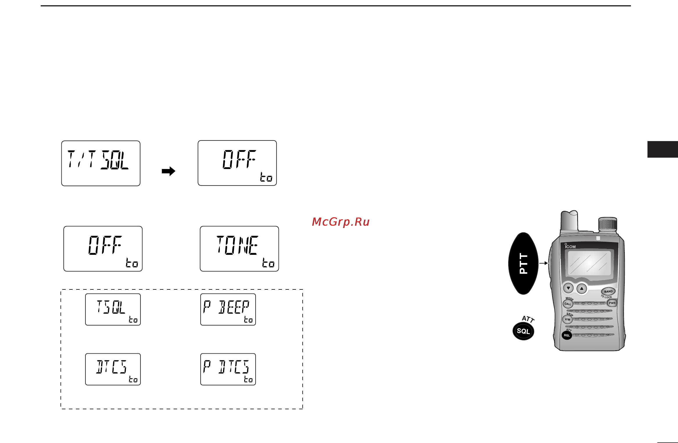 Icom IC-P7A [35/96] 1750 hz tone