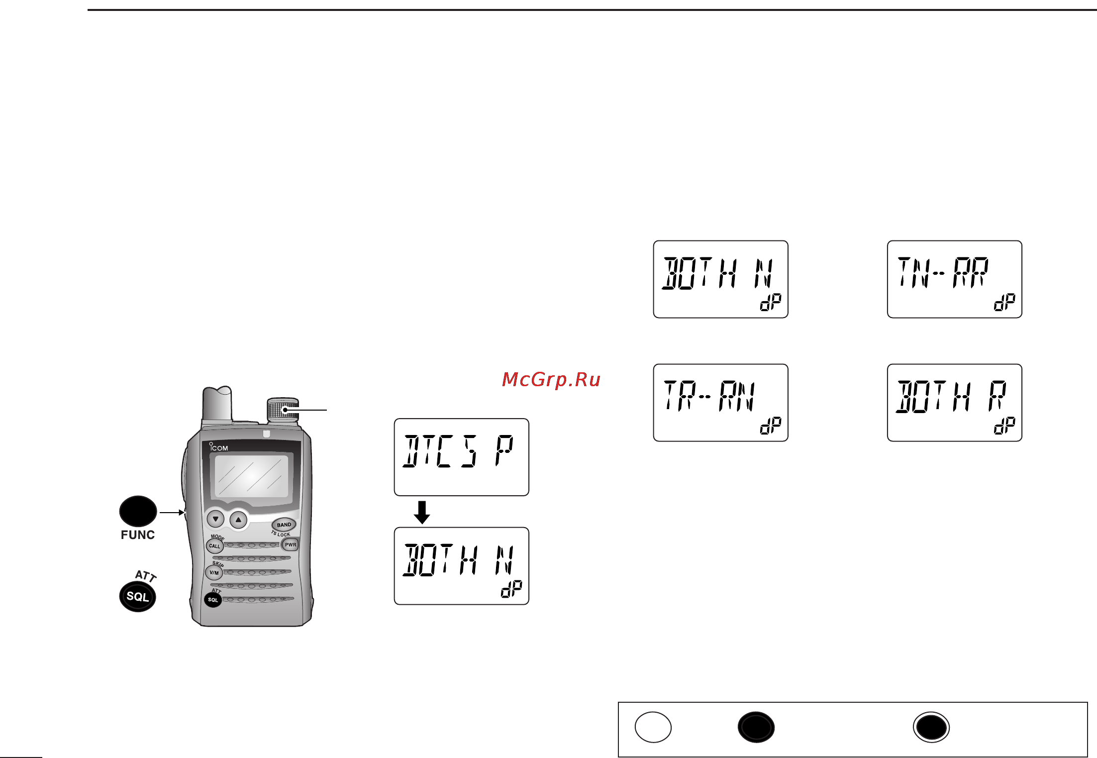 Icom IC-P7A [60/96] Dtcs polarity setting