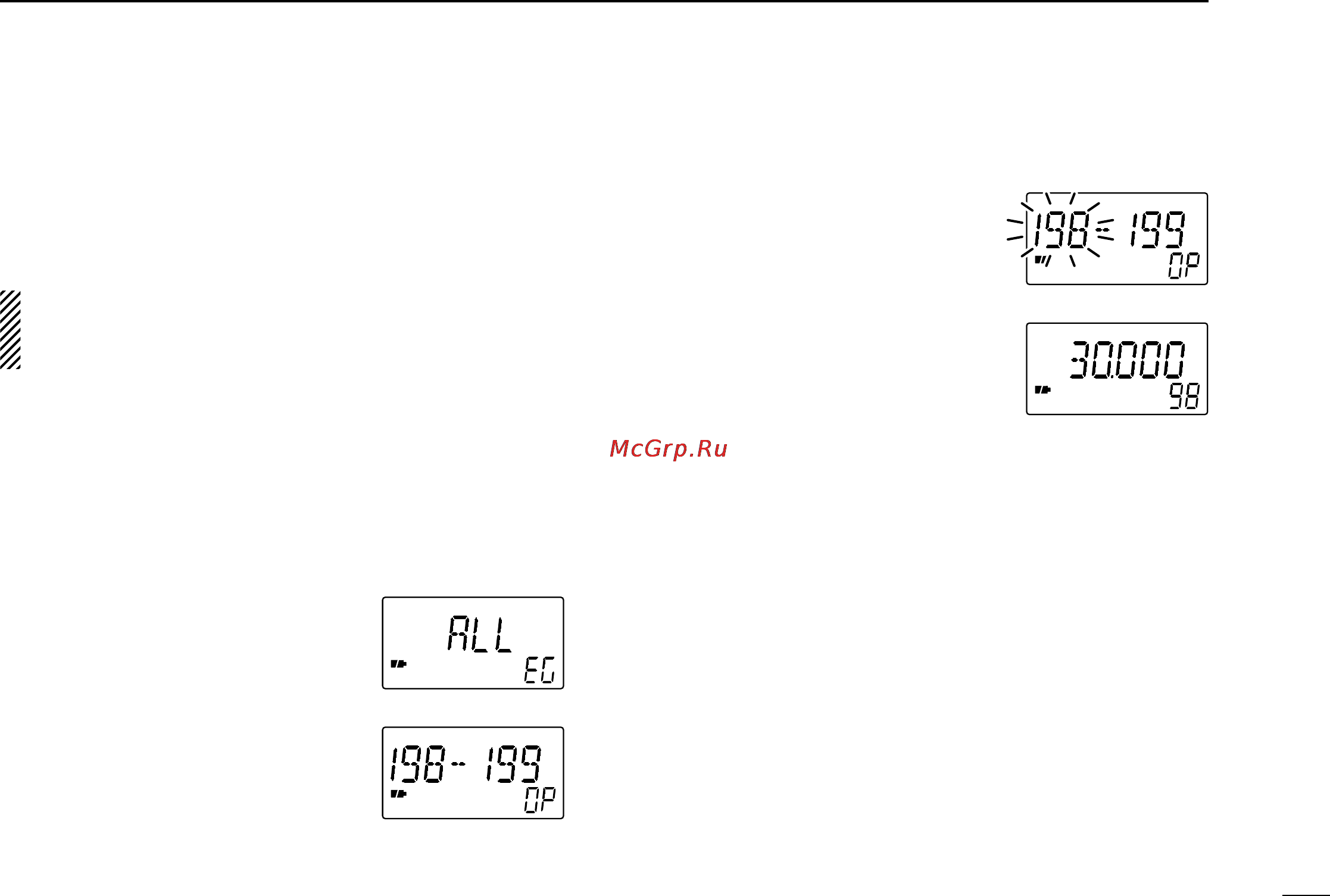 Icom IC-Q7A [21/43] I selecting scan edges