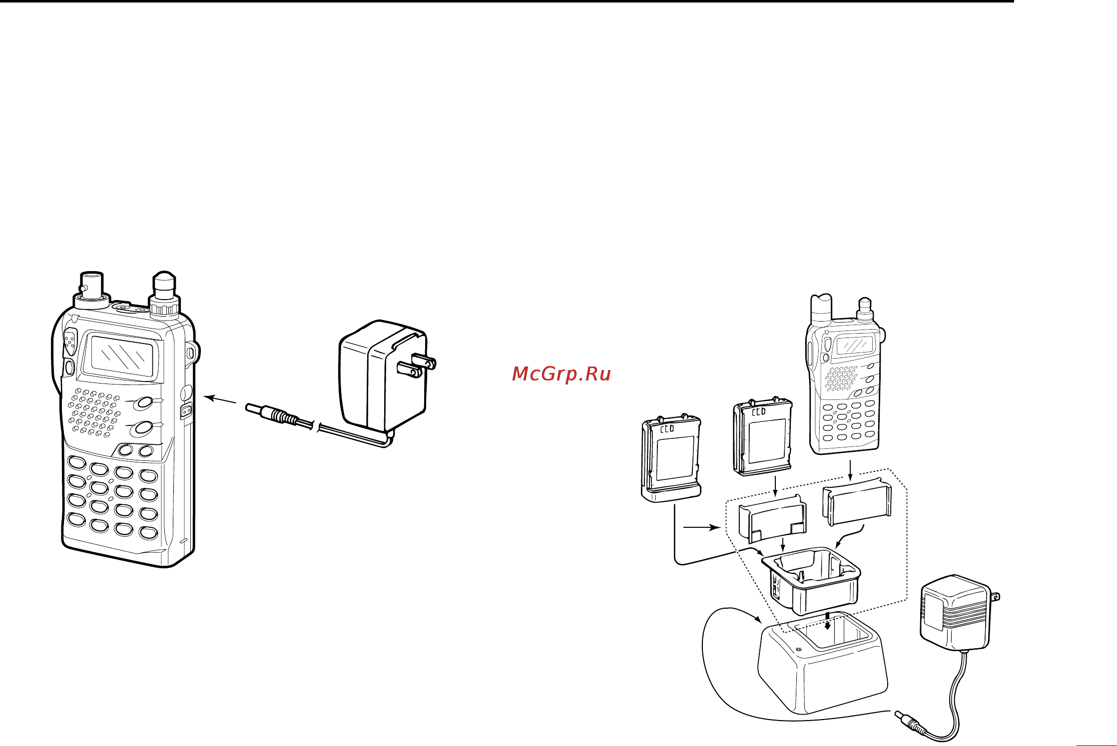 Icom IC-T7H [11/36] I charging connections