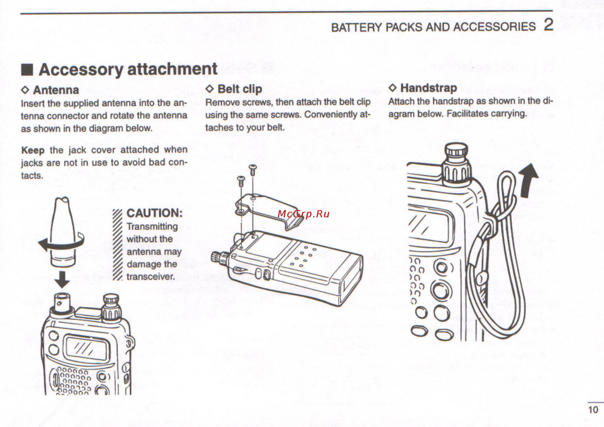 Icom IC-T22A [15/48] Accessory attachment