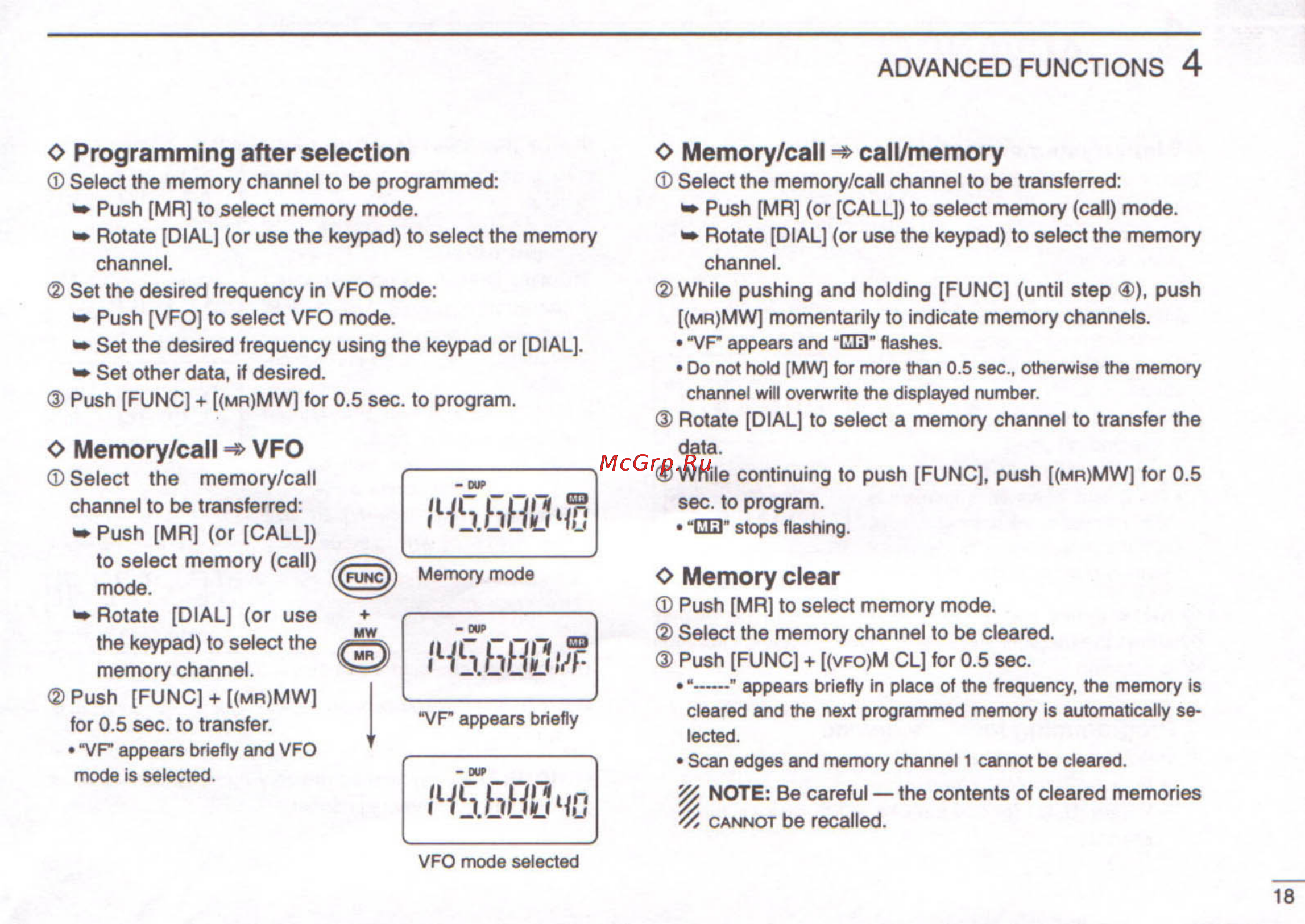 Icom IC-T22A [23/48] Advanced functions 4