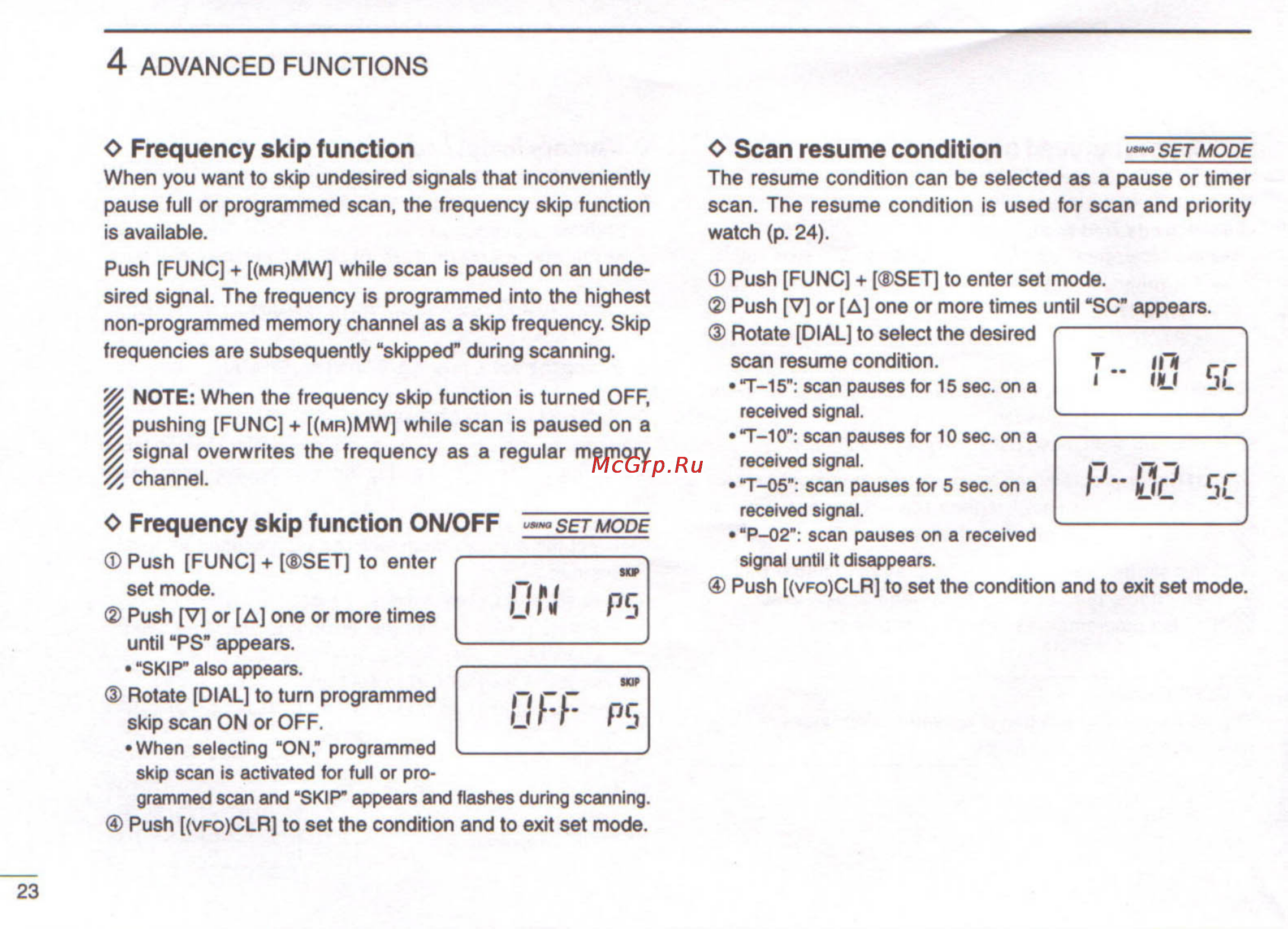 Icom IC-T22A [28/48] Off p5