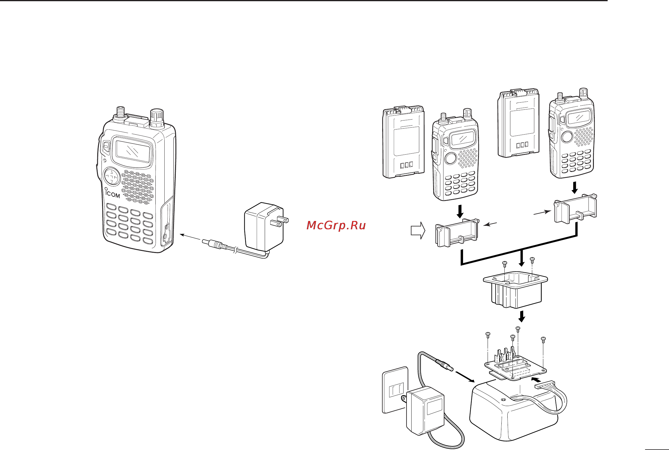Icom IC-T81A [11/40] I charging connections