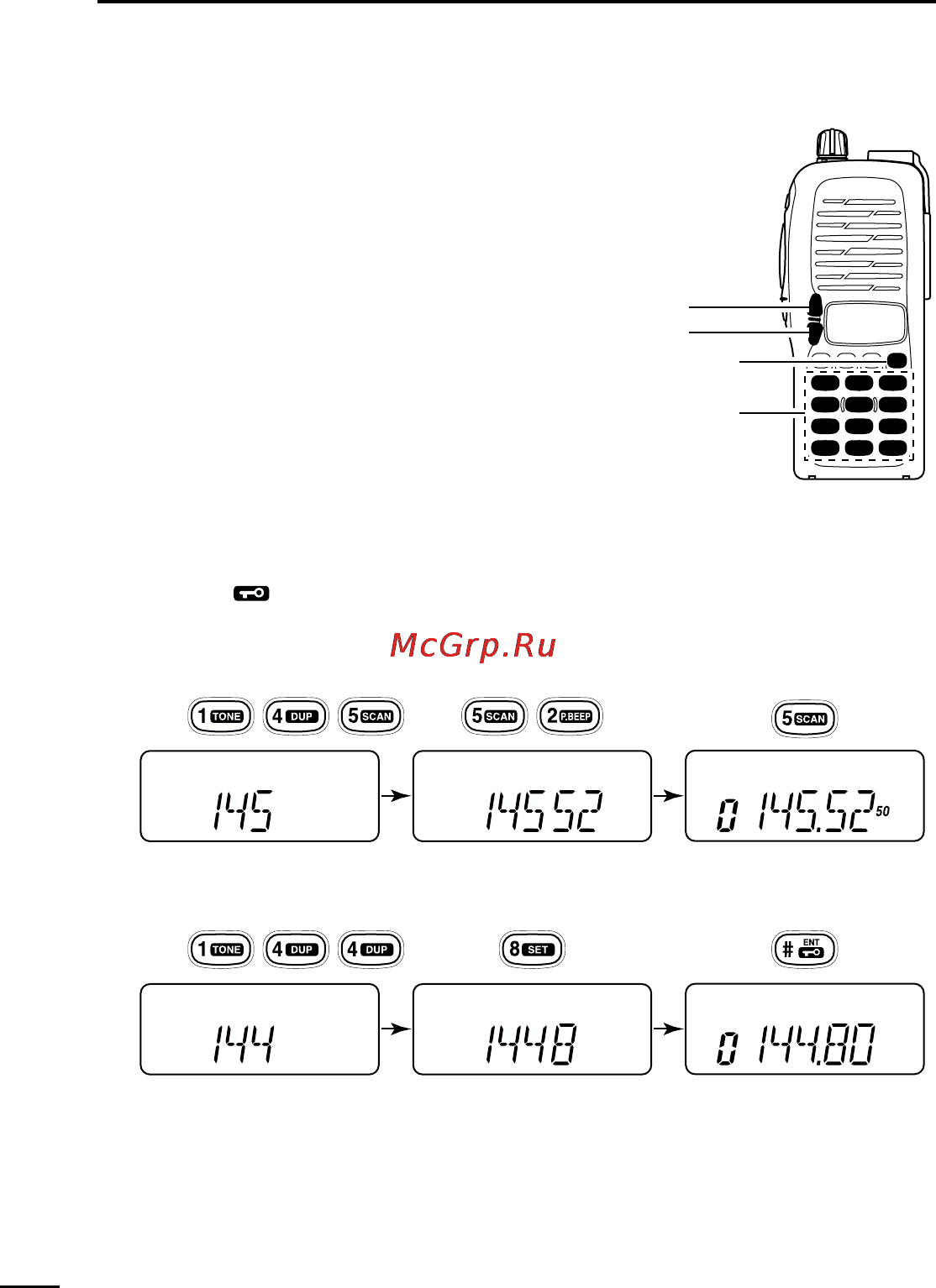 Icom IC-V8 [14/80] Tune the desired frequency
