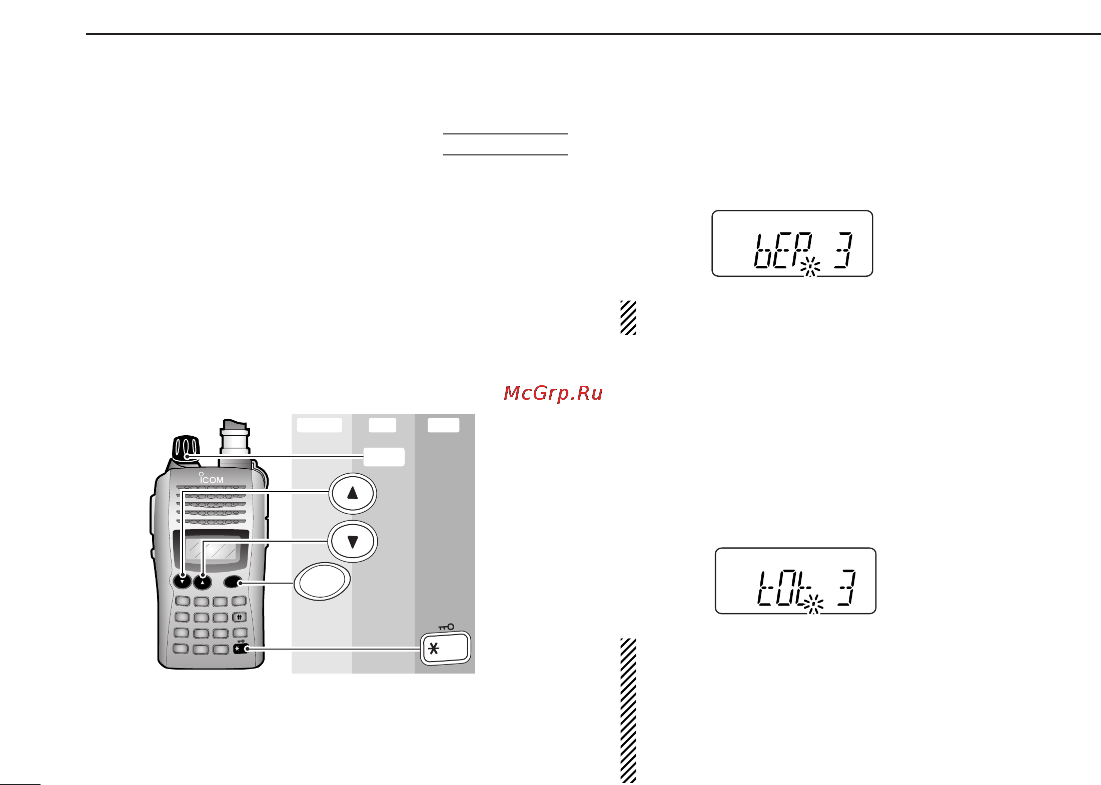 Icom IC-V85 [64/80] Initial set mode