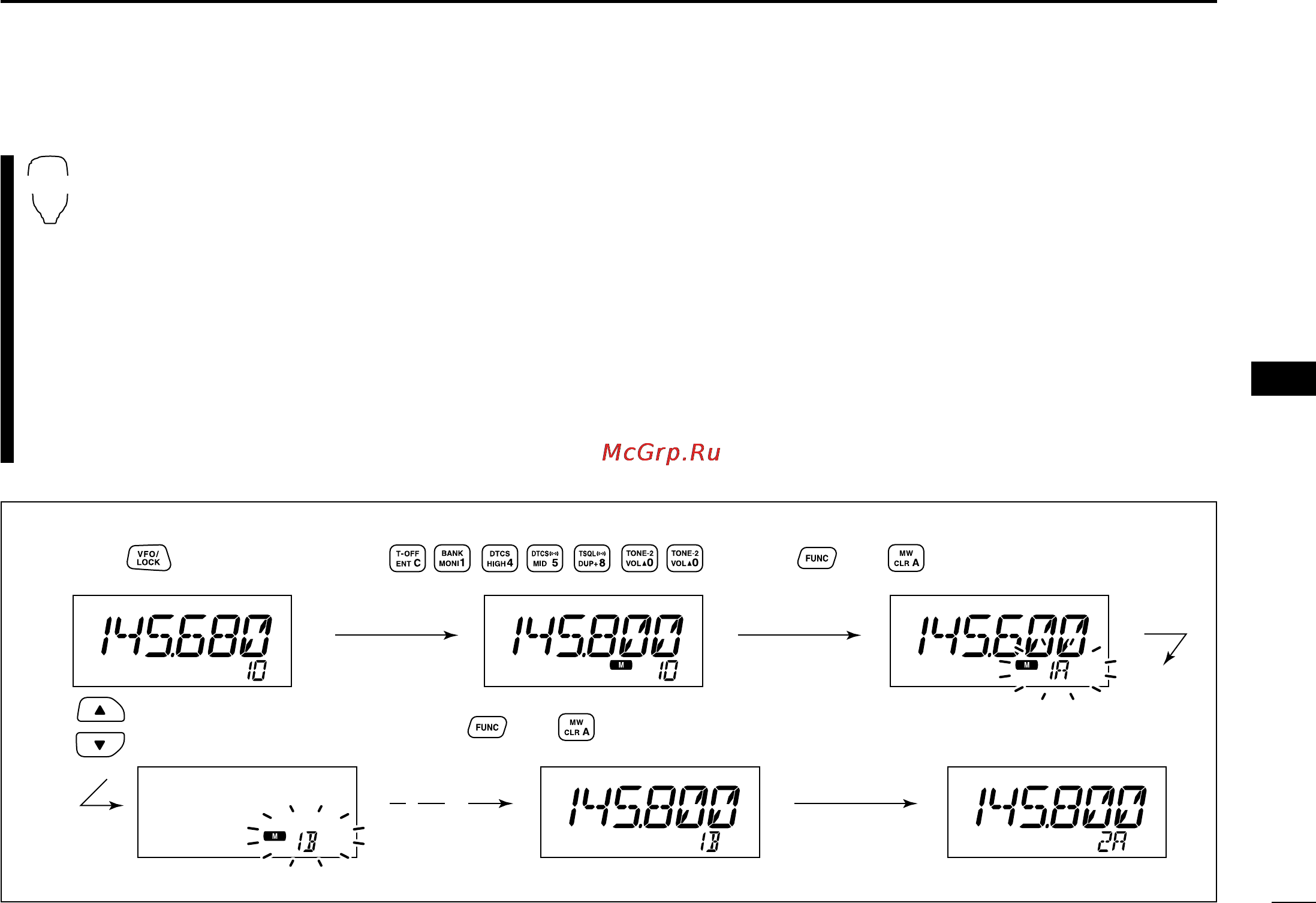 Icom ID-800H [63/144] D programming scan edges via microphone