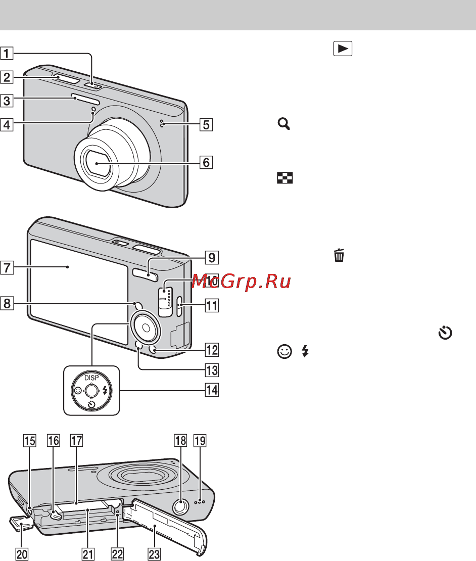 Sony DSC-W610 Silver [60/84] Визначення частин
