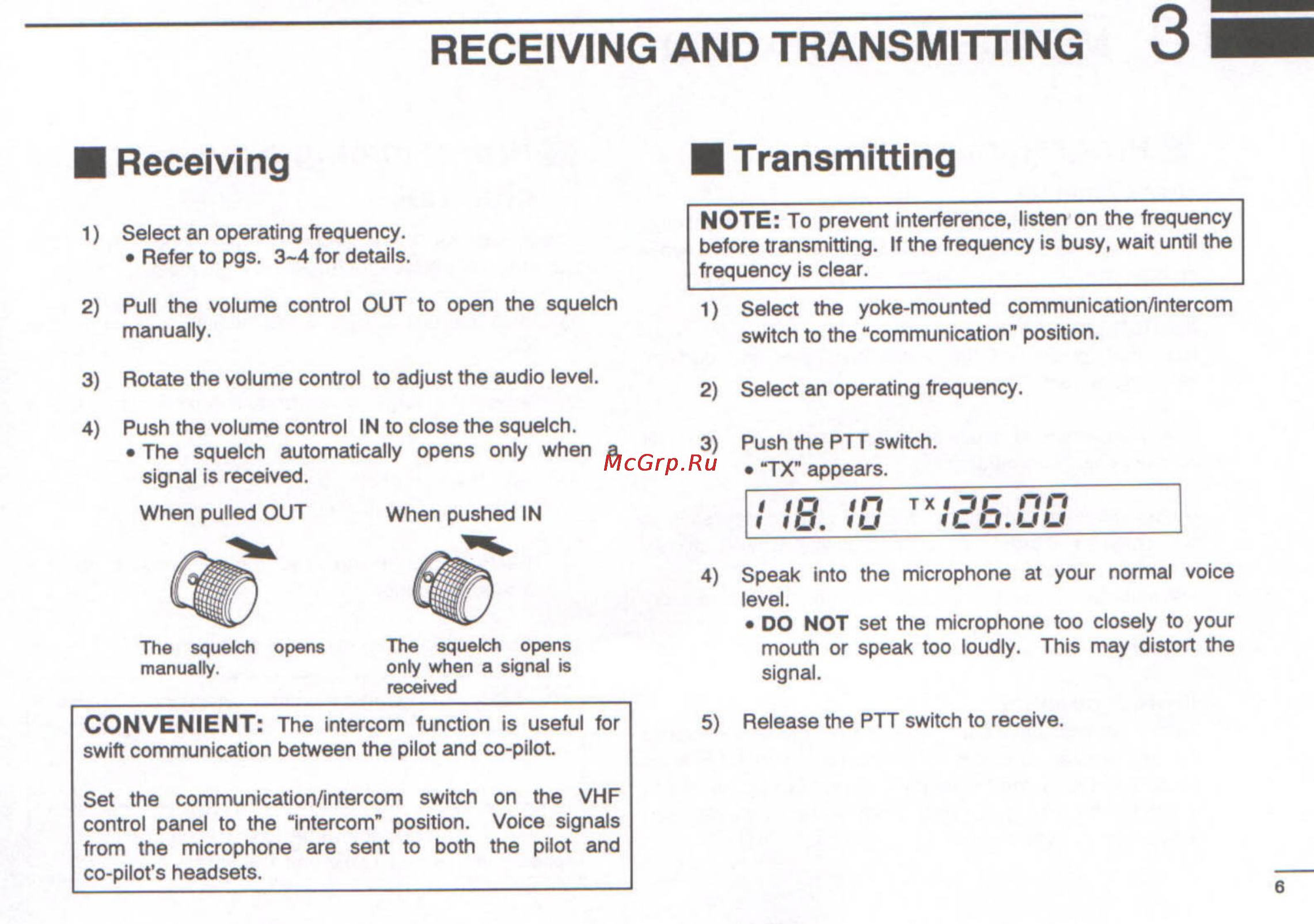 Icom IC-A200 [9/16] Receiving and transmitting