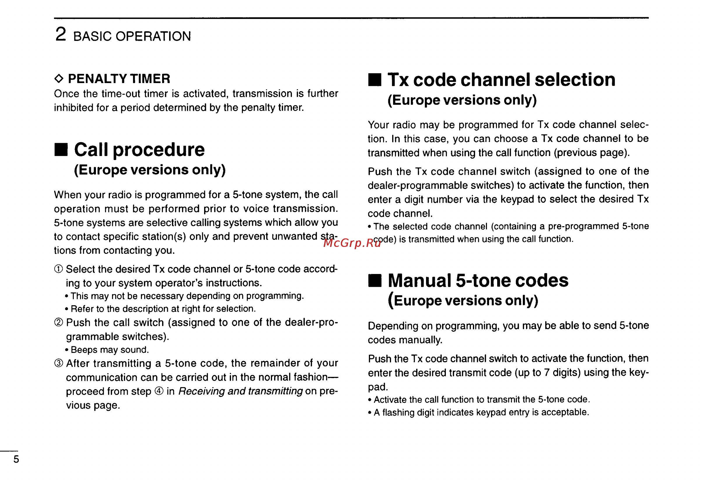 Icom IC-F40LT [8/20] Call procedure