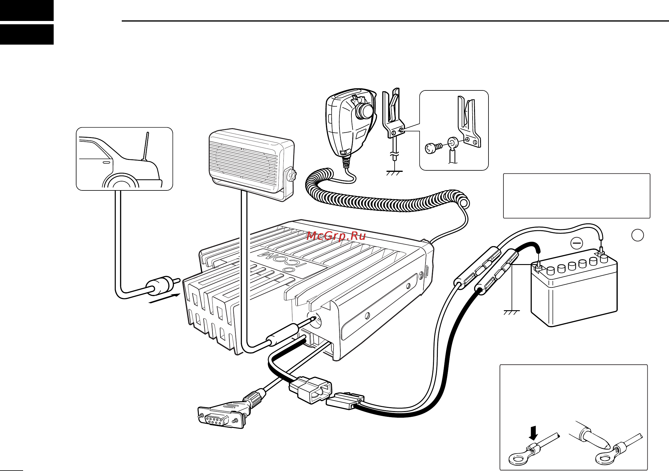 Icom IC-F221 [16/24] Connection and maintenance