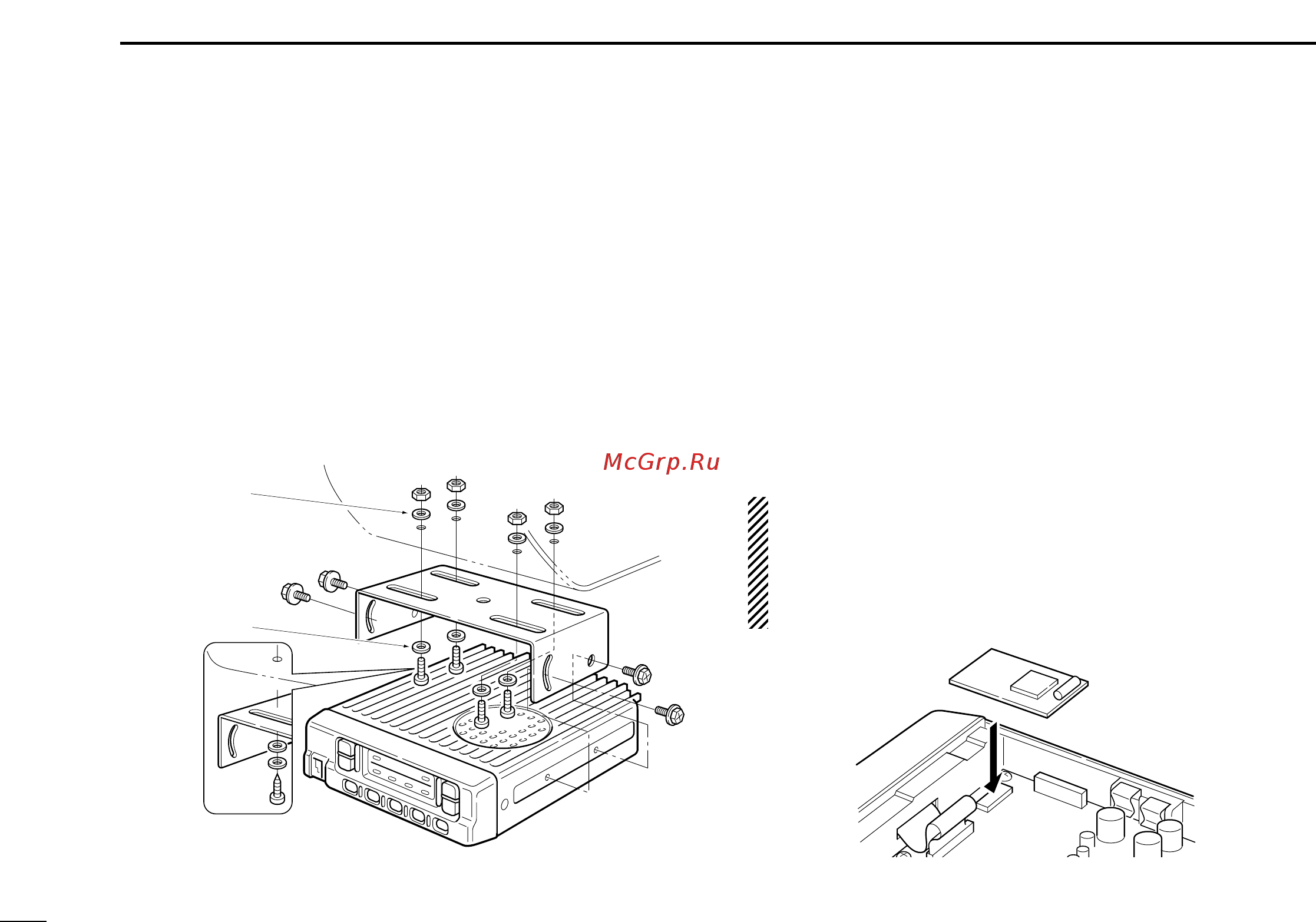 Icom IC-F410 [14/20] I mounting the transceiver