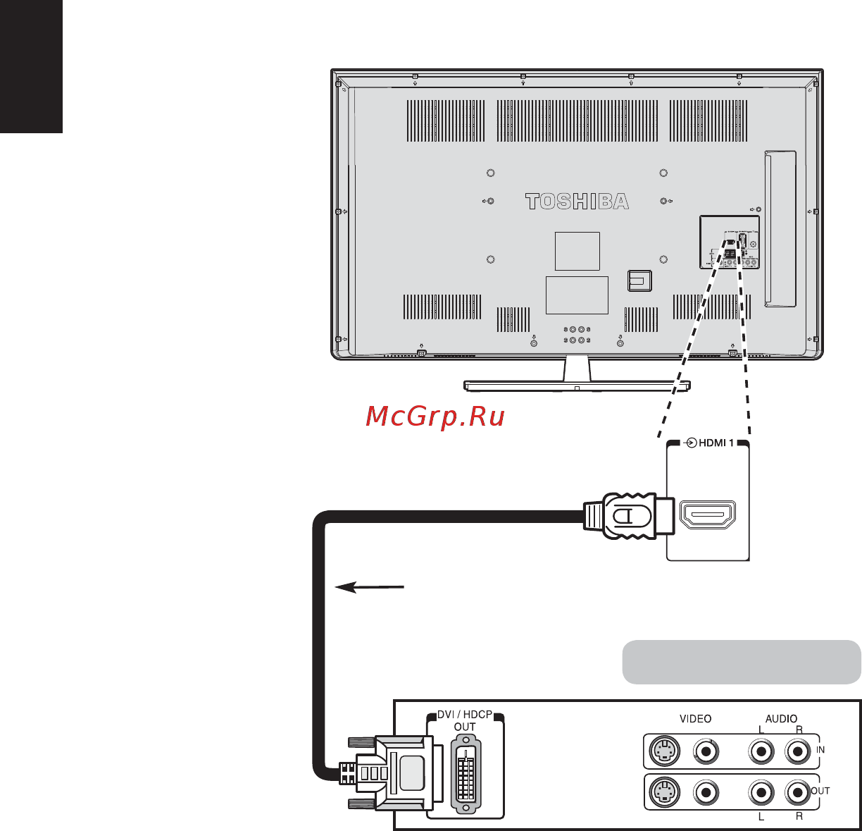 Toshiba 32L2353 [14/72] Устройство dvi