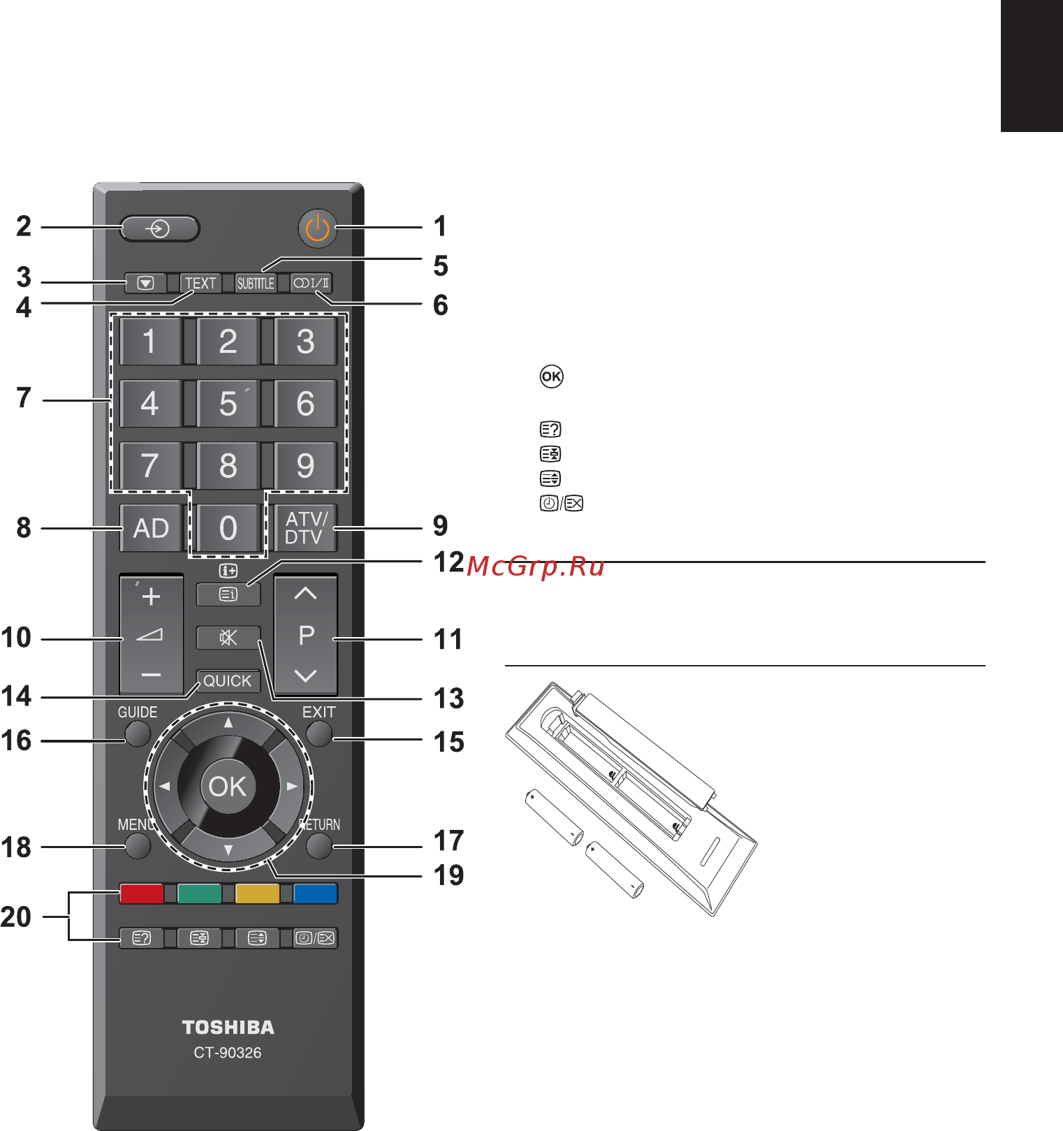 Toshiba 32L2353 Инструкция по эксплуатации онлайн [7/72] 703330
