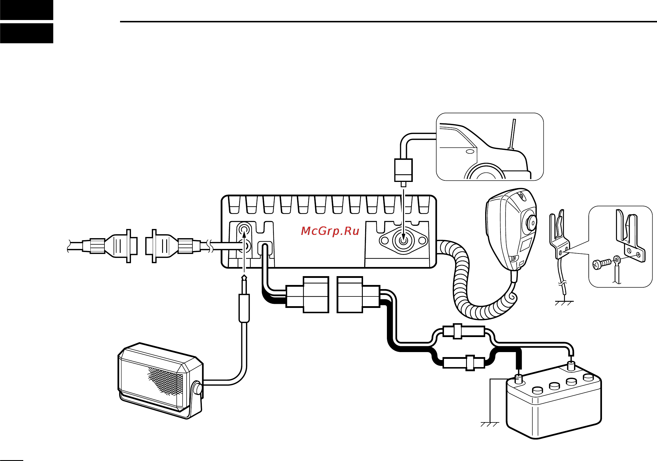 Icom IC-F1020 [12/20] Connection and installation