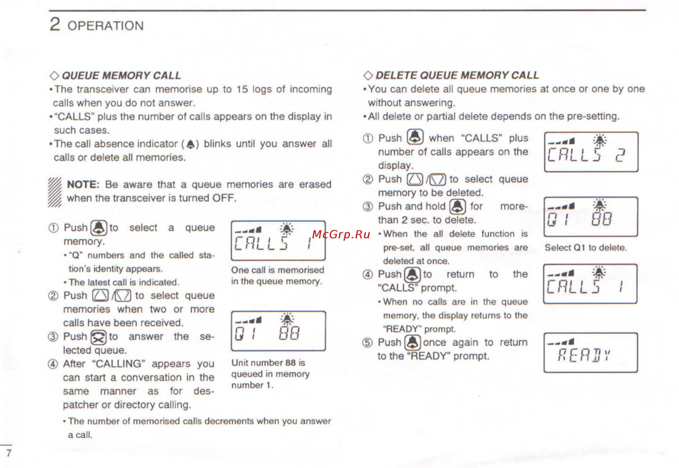 Icom IC-F2500 [10/20] Operation