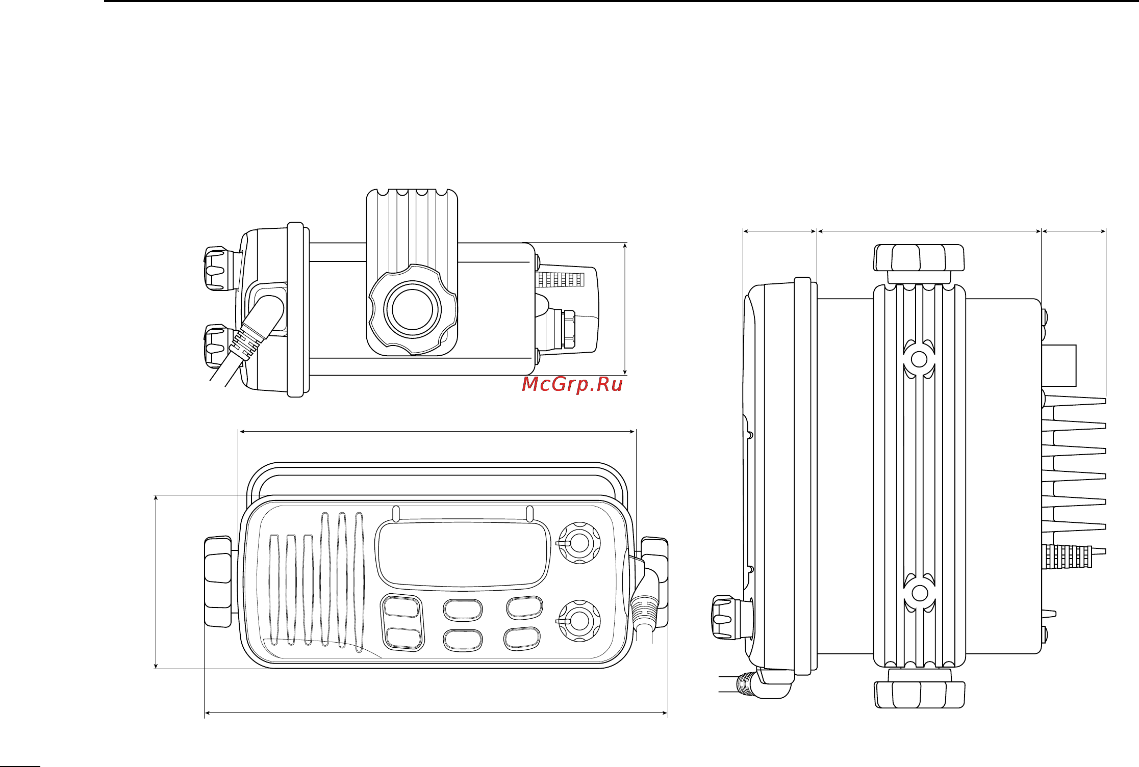 Icom IC-M45A [20/24] I dimensions