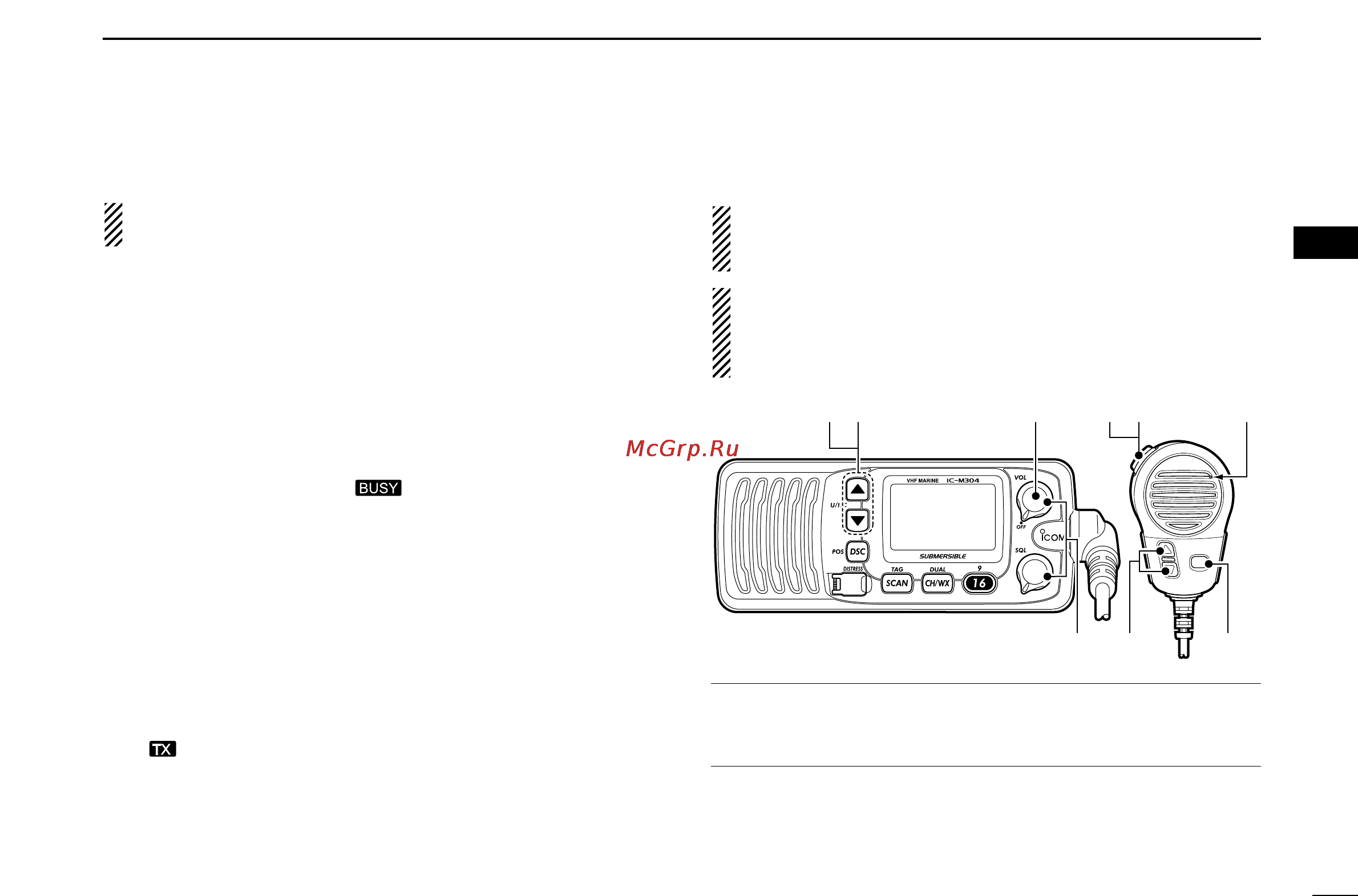 Icom IC-M304 [13/48] I receiving and transmitting
