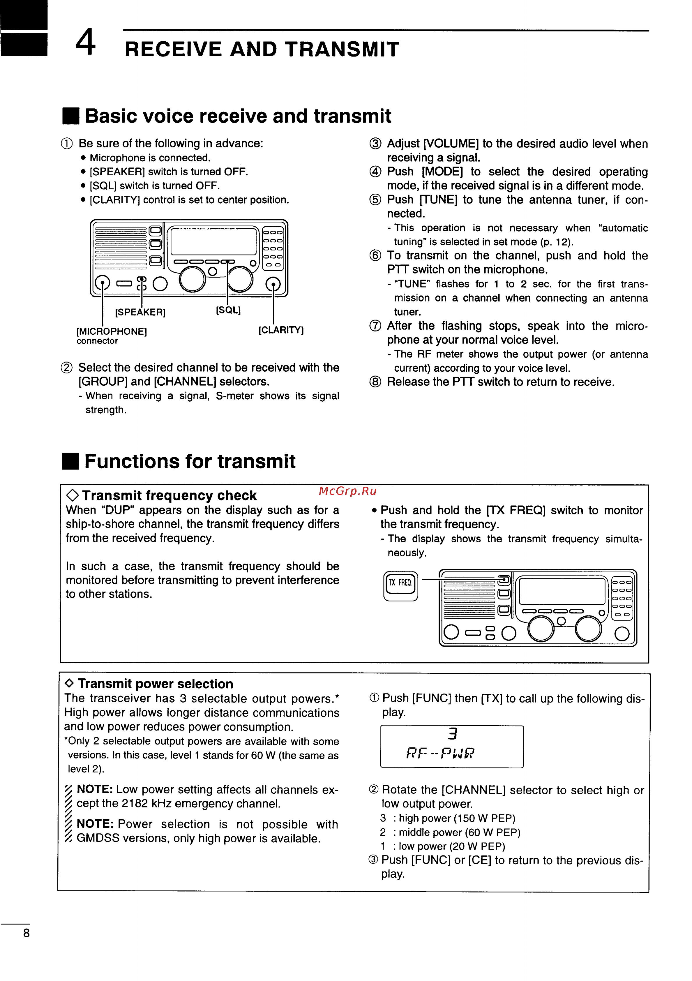 Icom IC-M710 [12/28] Basic voice receive and transmit