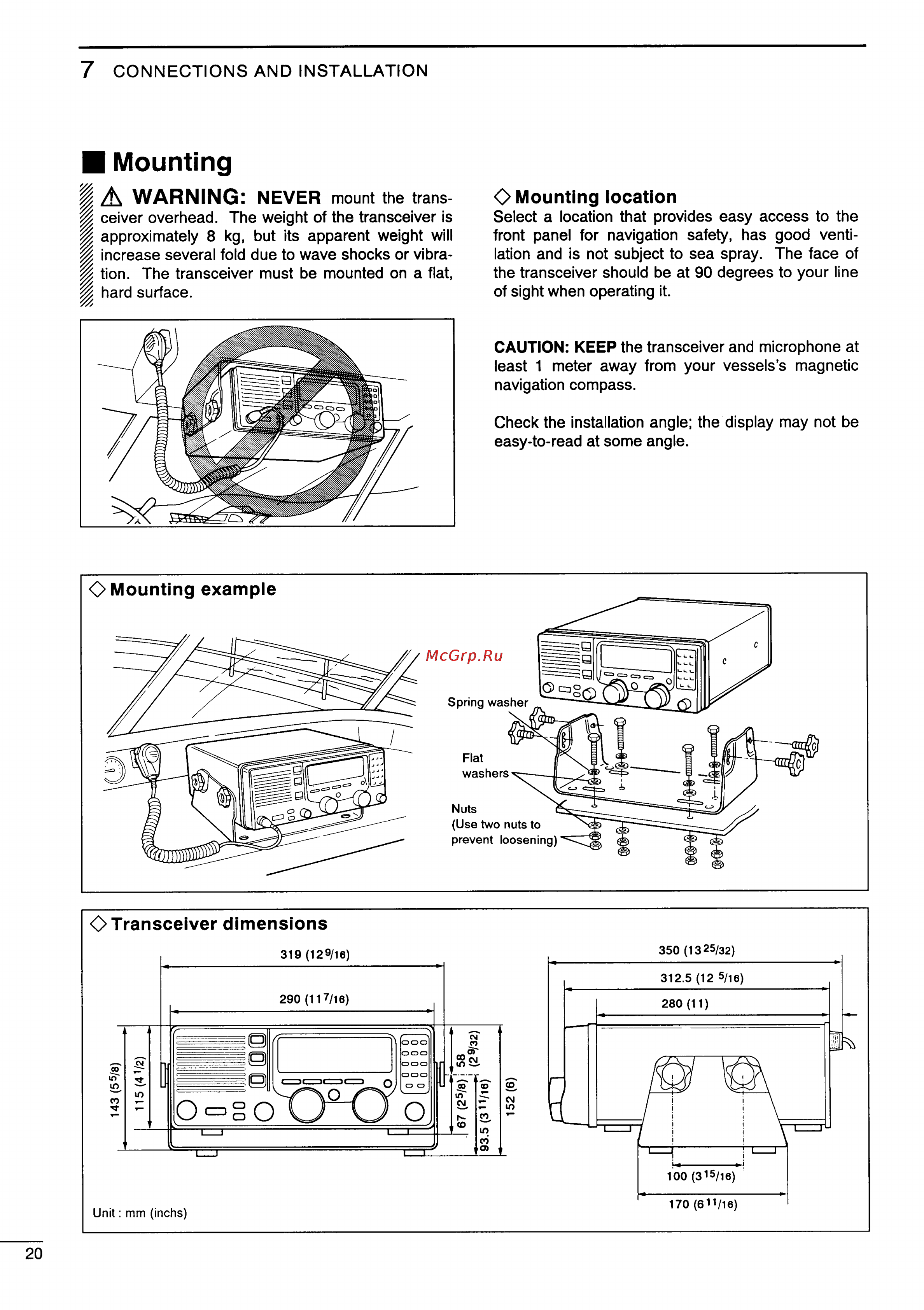 Icom IC-M710 [24/28] Mounting