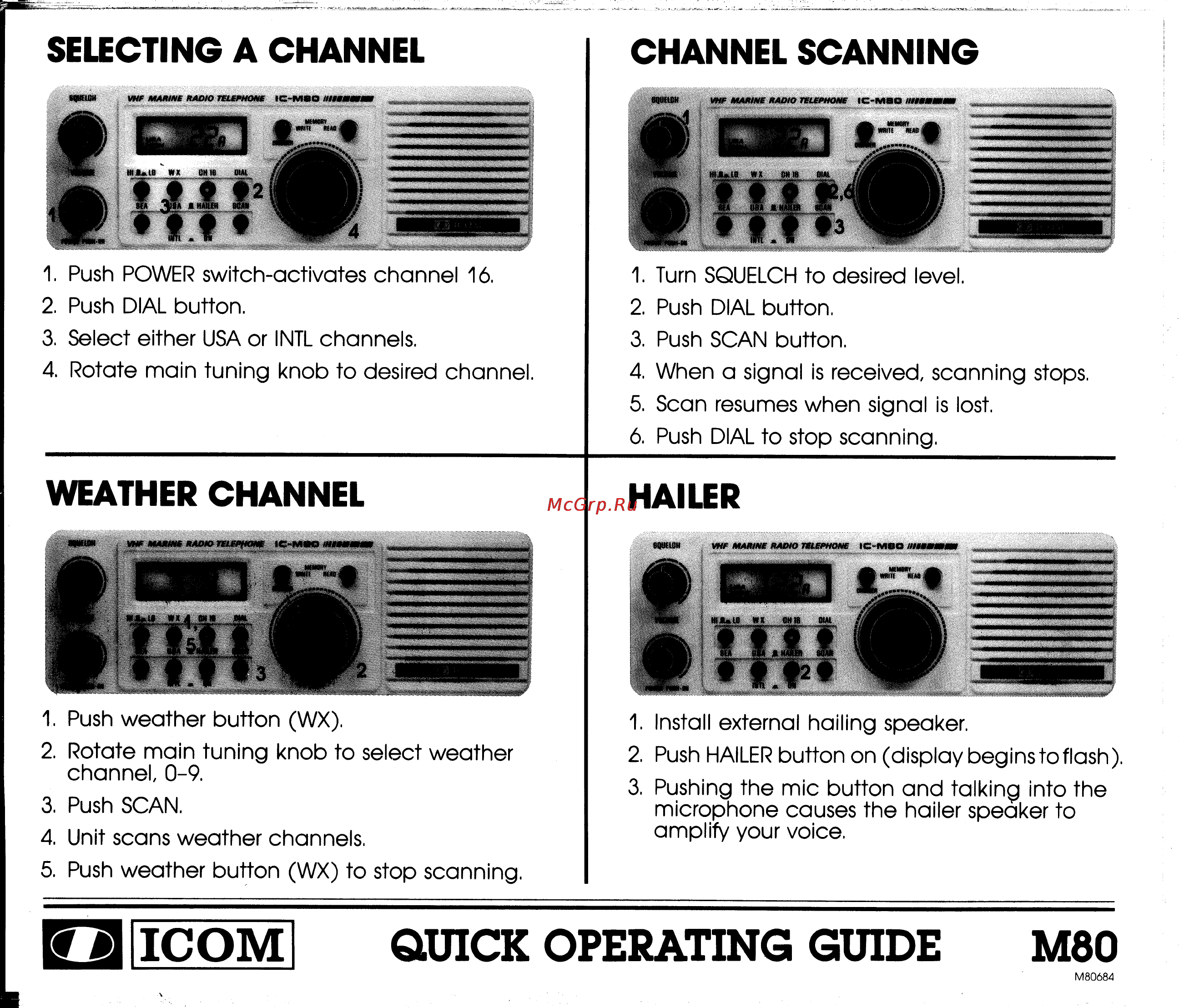 Icom IC-M80 [25/27] F3hcom