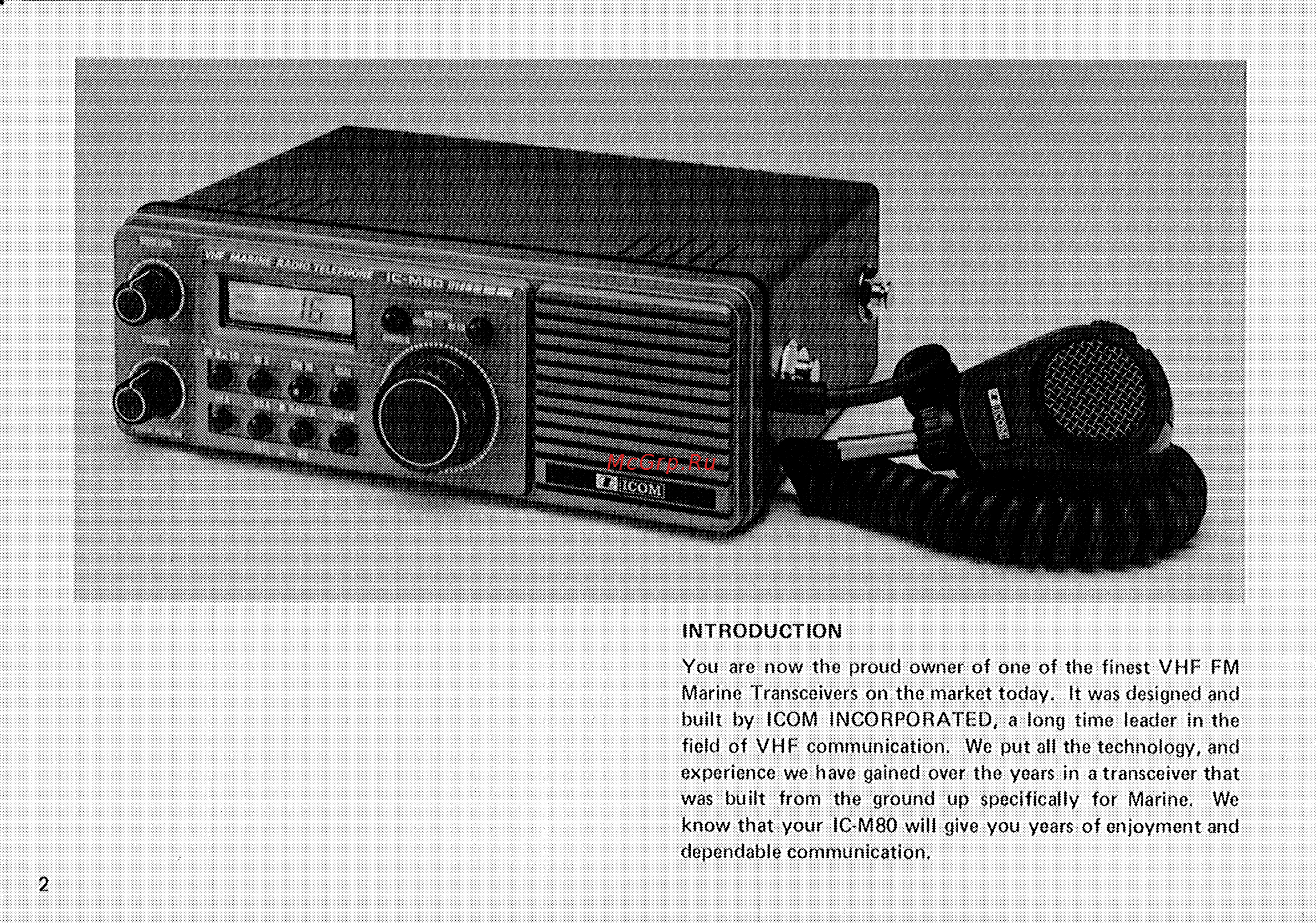 Icom IC-M80 Инструкция по эксплуатации онлайн [3/27] 69161