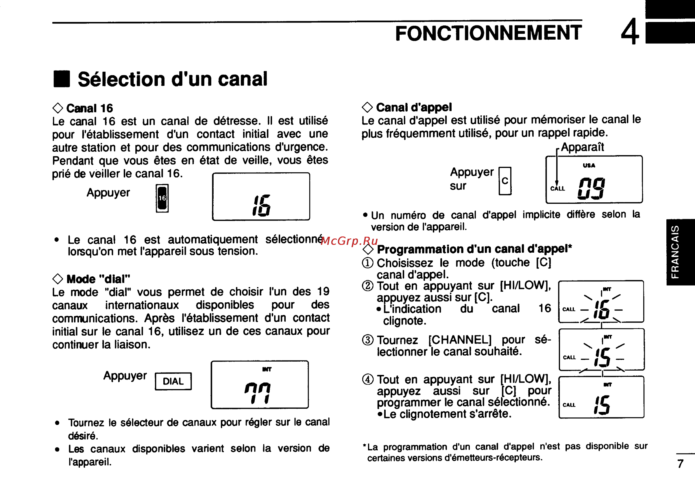 Icom IC-GM1500 [29/52] Fonctionnement 4