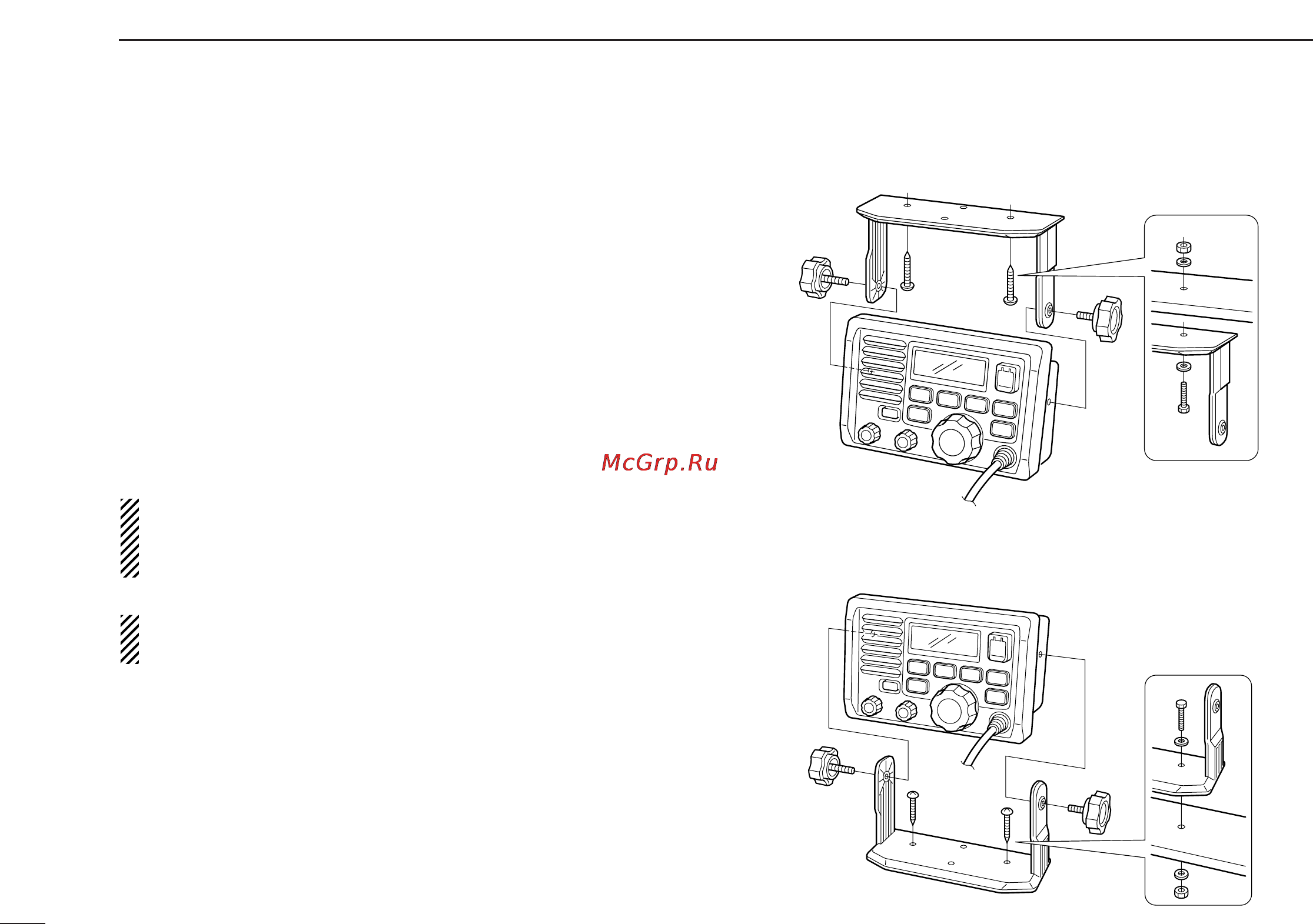 Icom IC-M502 [40/62] I mounting the transceiver
